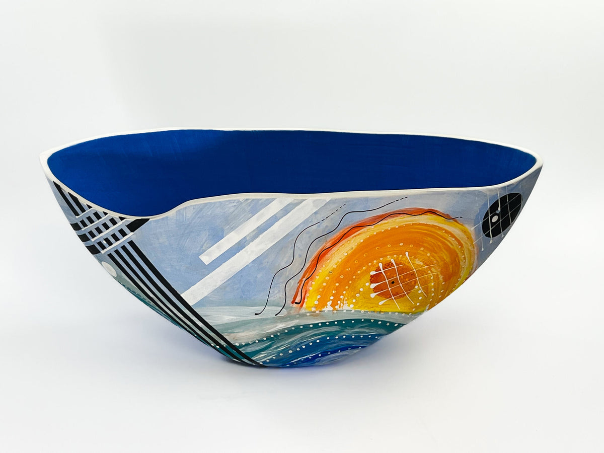 Equinox Tides — JeanElton EllipticalVessel in Multi-Color/Blue, front view