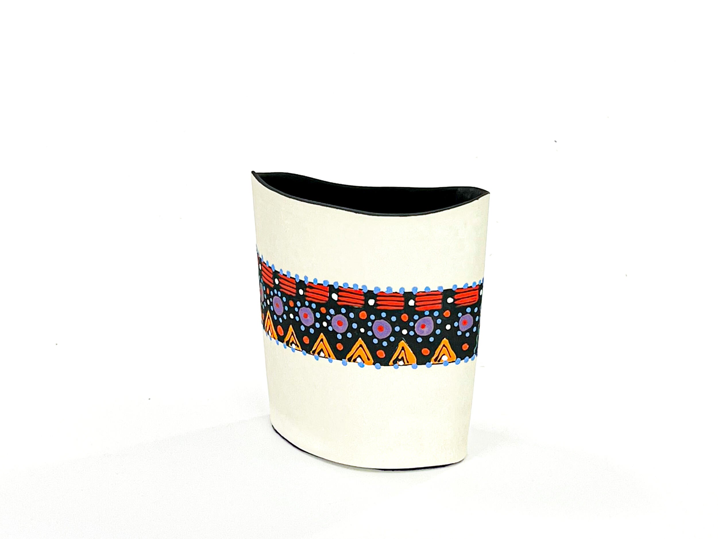 Aurora Band II — JeanElton OvalVase in Multi-Color/Black, front view