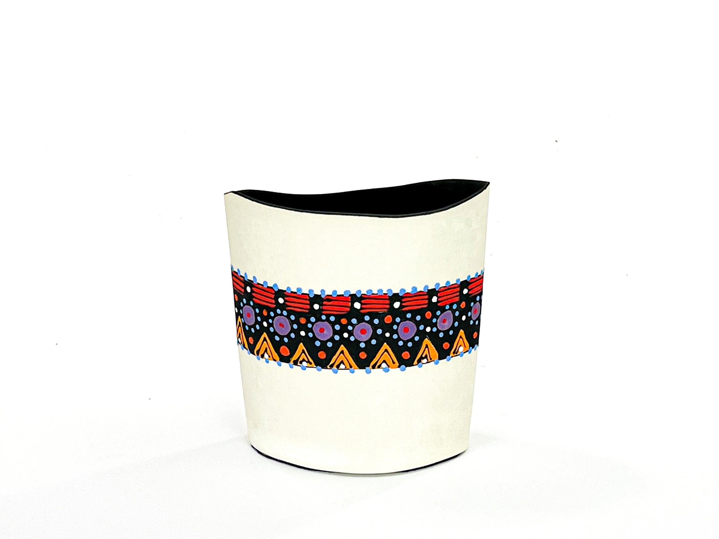 Aurora Band II — JeanElton OvalVase in Multi-Color/Black, three-quarter view