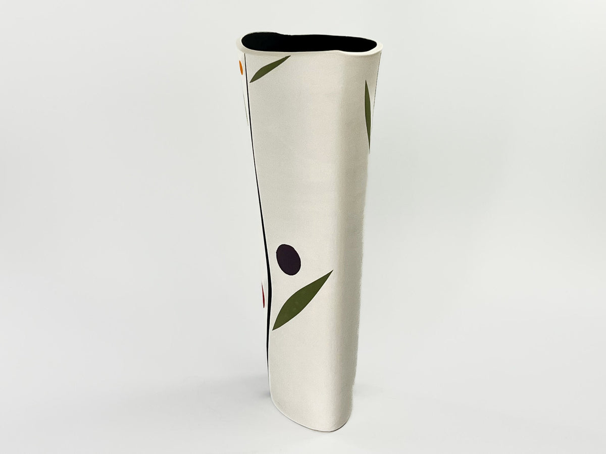 Song Without Sound — JeanElton OvalVase in Neutral & Earth, side view