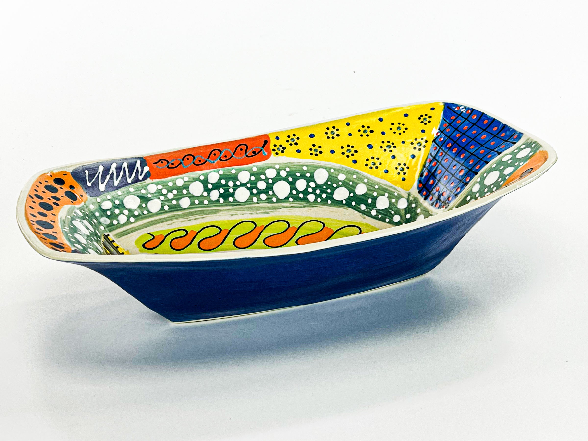 Party Boat II — JeanElton RectangularVessel in Multi-Color/Blue, side view