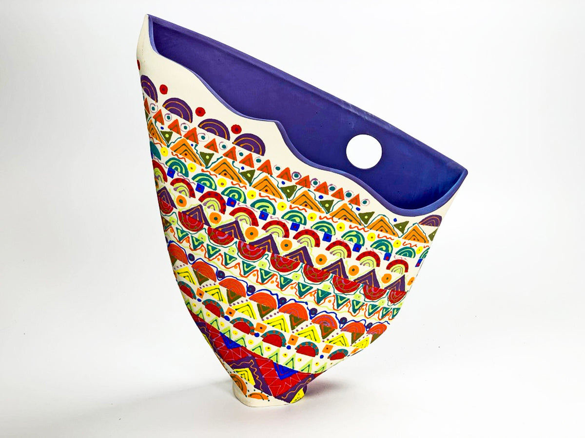 Sunlit Lavender — JeanElton SailVase in Multi-Color/Blue, front view