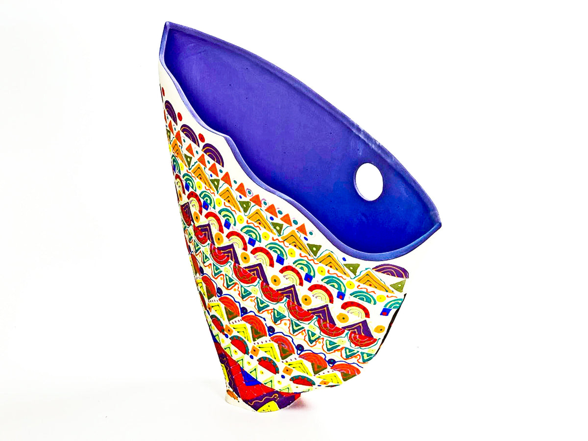 Sunlit Lavender — JeanElton SailVase in Multi-Color/Blue, three-quarter view
