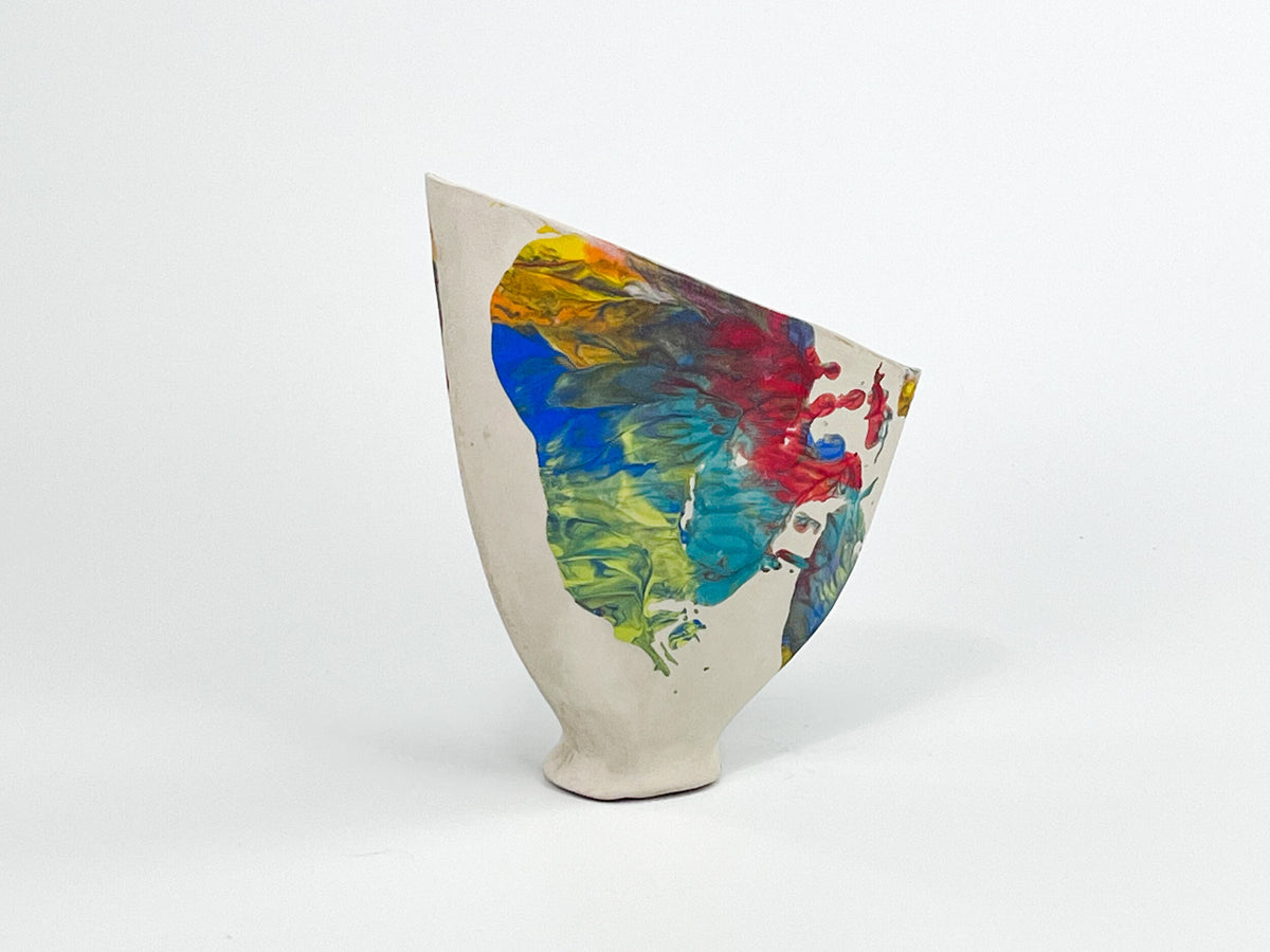 Evening Sail — JeanElton SailVase in Multi-Color/Blue, three-quarter view