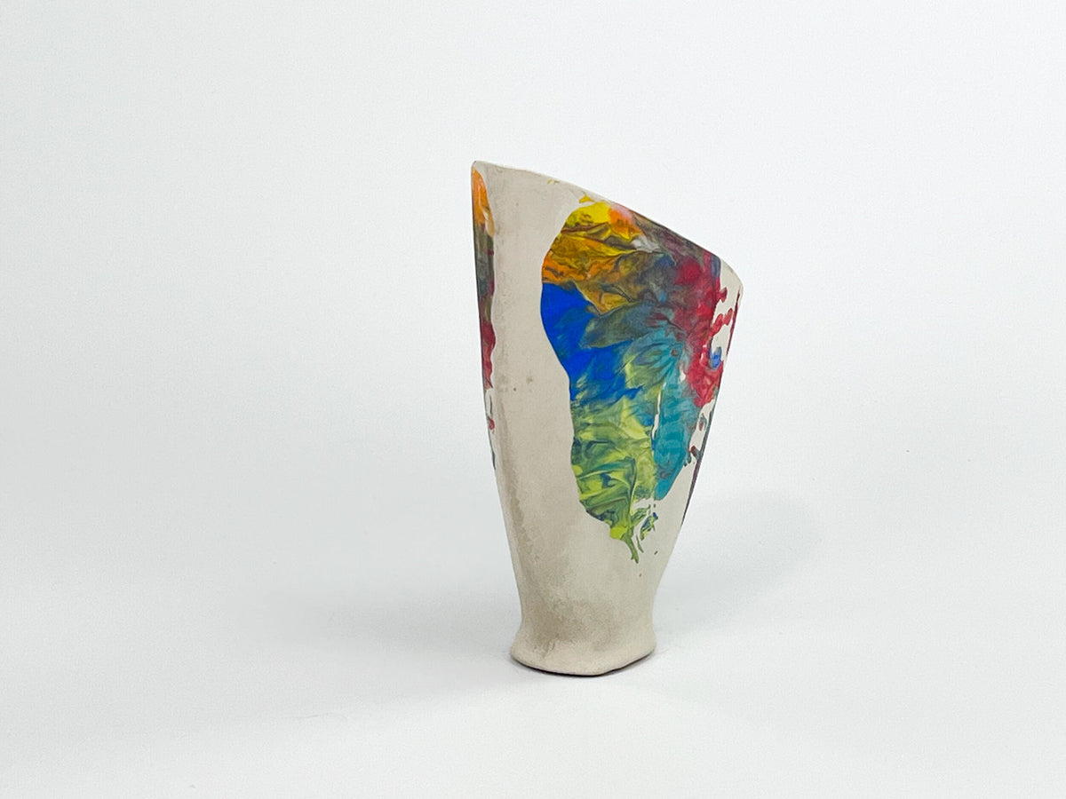 Evening Sail — JeanElton SailVase in Multi-Color/Blue, side view