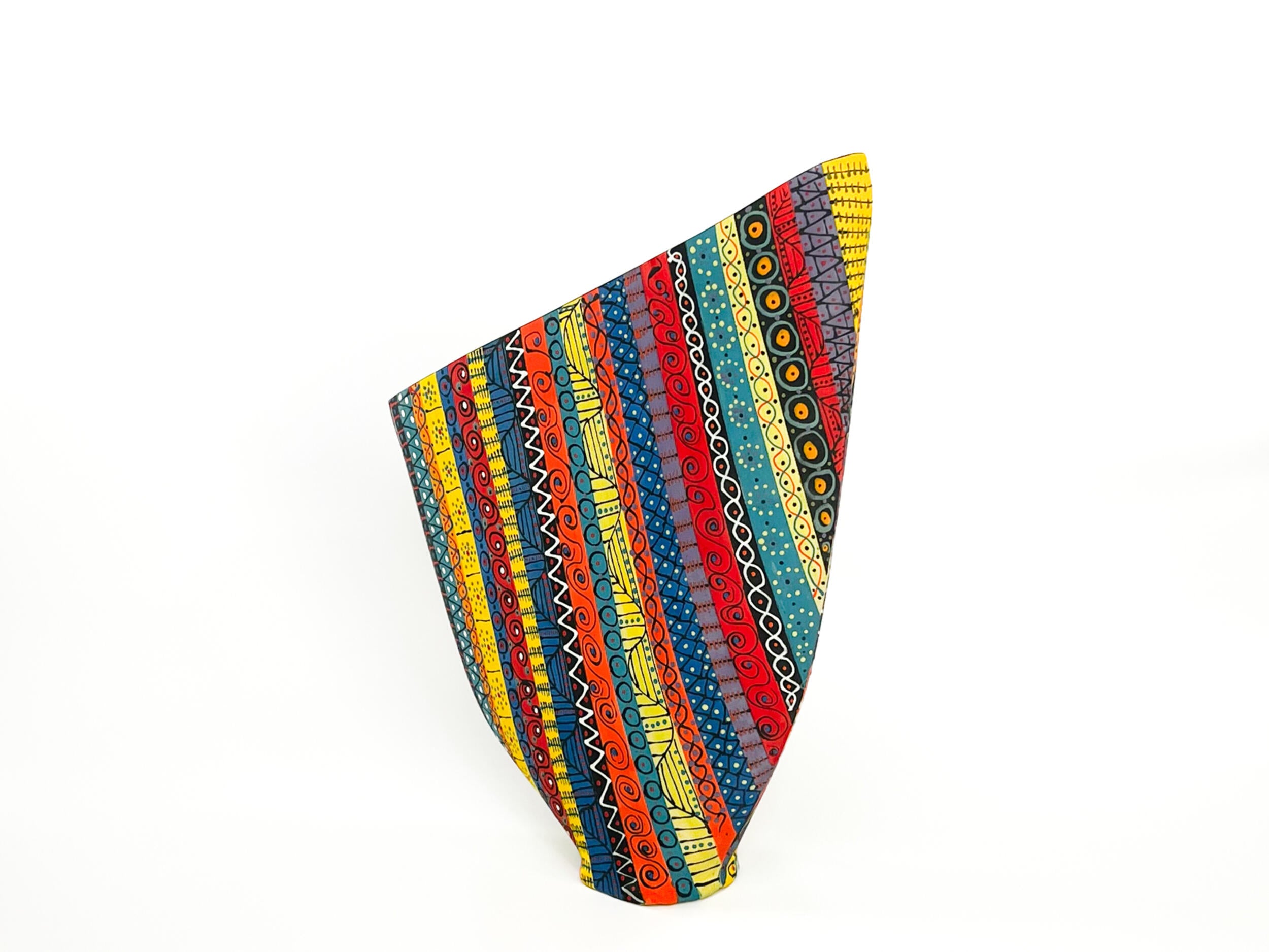Prism Matrix VII — JeanElton SailVase in Multi-Color/Black, three-quarter view