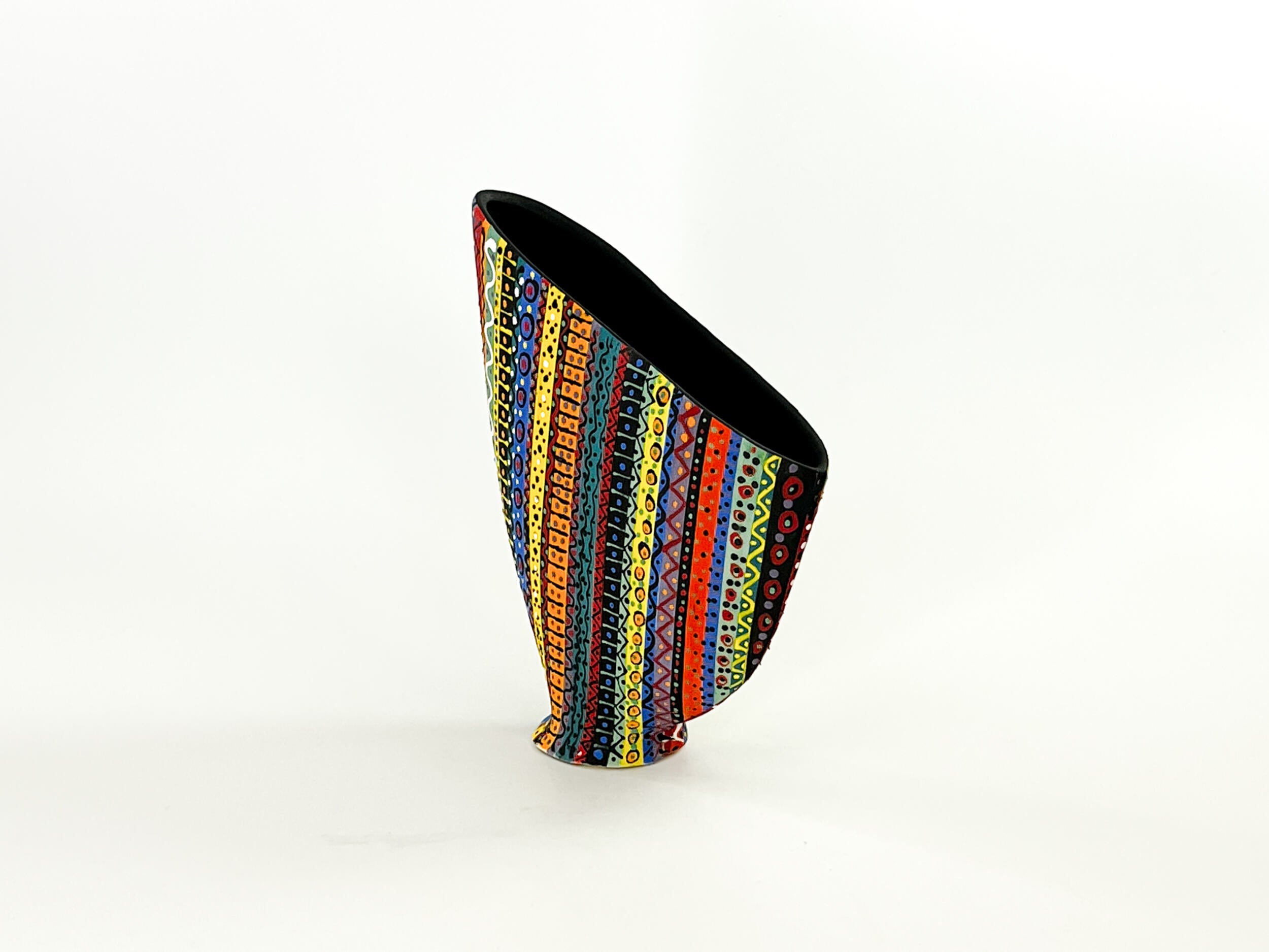 Prism Matrix XI.s — JeanElton SailVase in Multi-Color/Black, side view