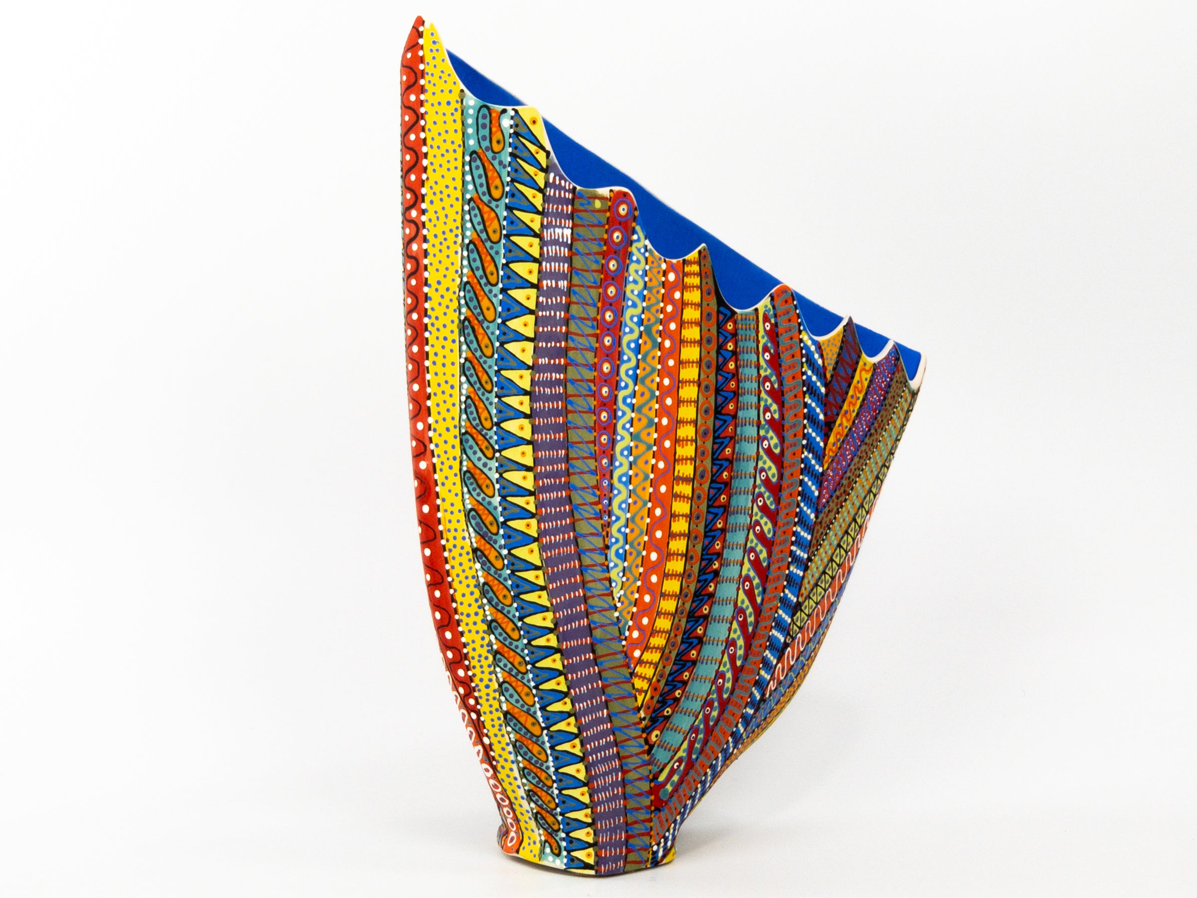 A Coat of Many Colors — JeanElton SailVase in Multi-Color/Blue, three-quarter view