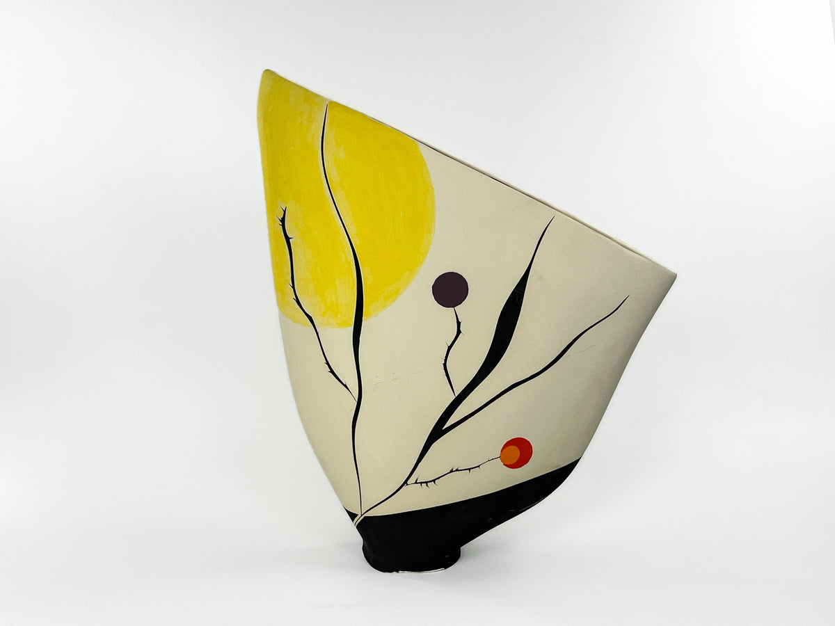 Briar Solstice — JeanElton SailVase in Black & Red, front view