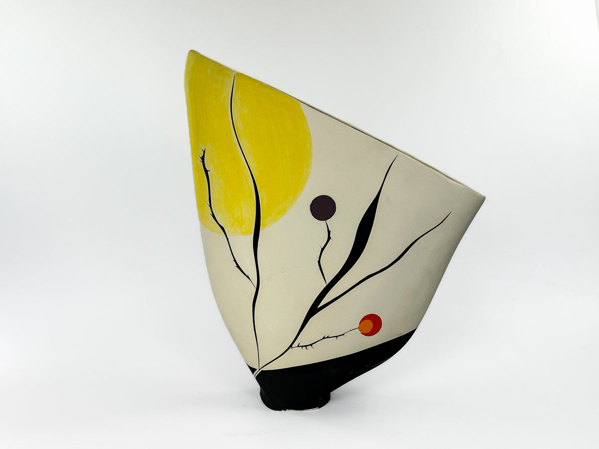 Briar Solstice — JeanElton SailVase in Black & Red, side view