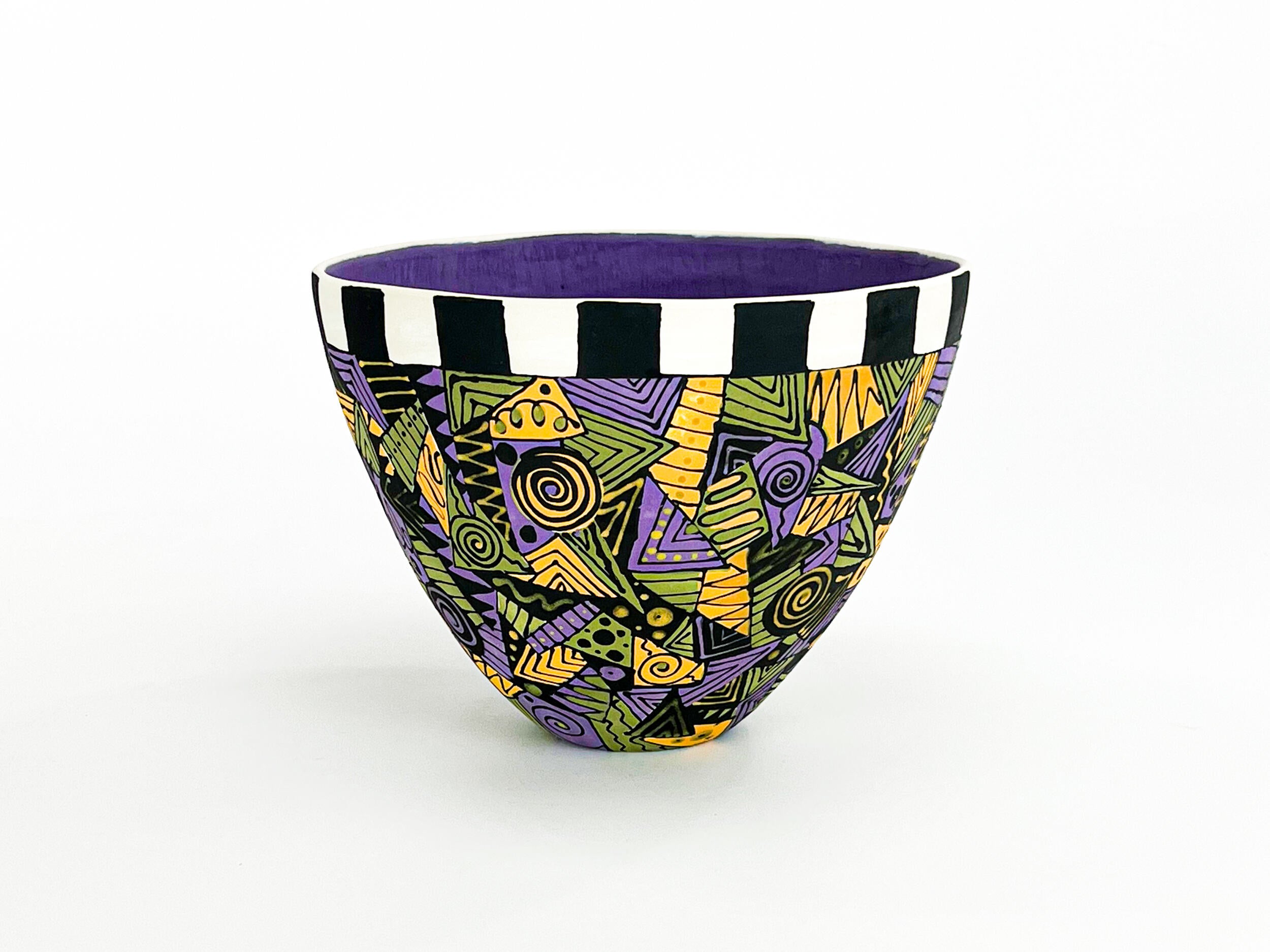 A Formal Passion for Purple IV — JeanElton TallVase in Blue & Purple, front view