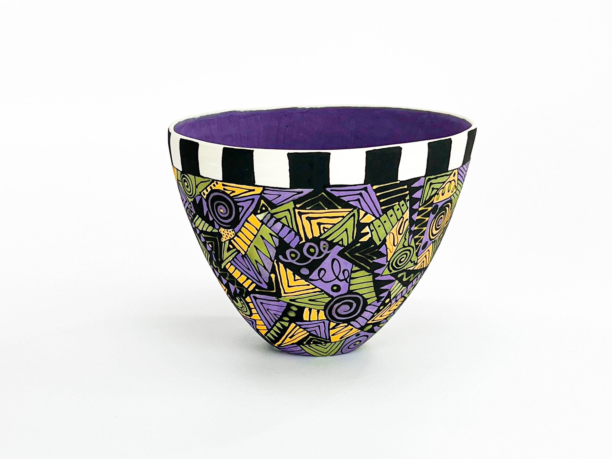 A Formal Passion for Purple IV — JeanElton TallVase in Blue & Purple, side view
