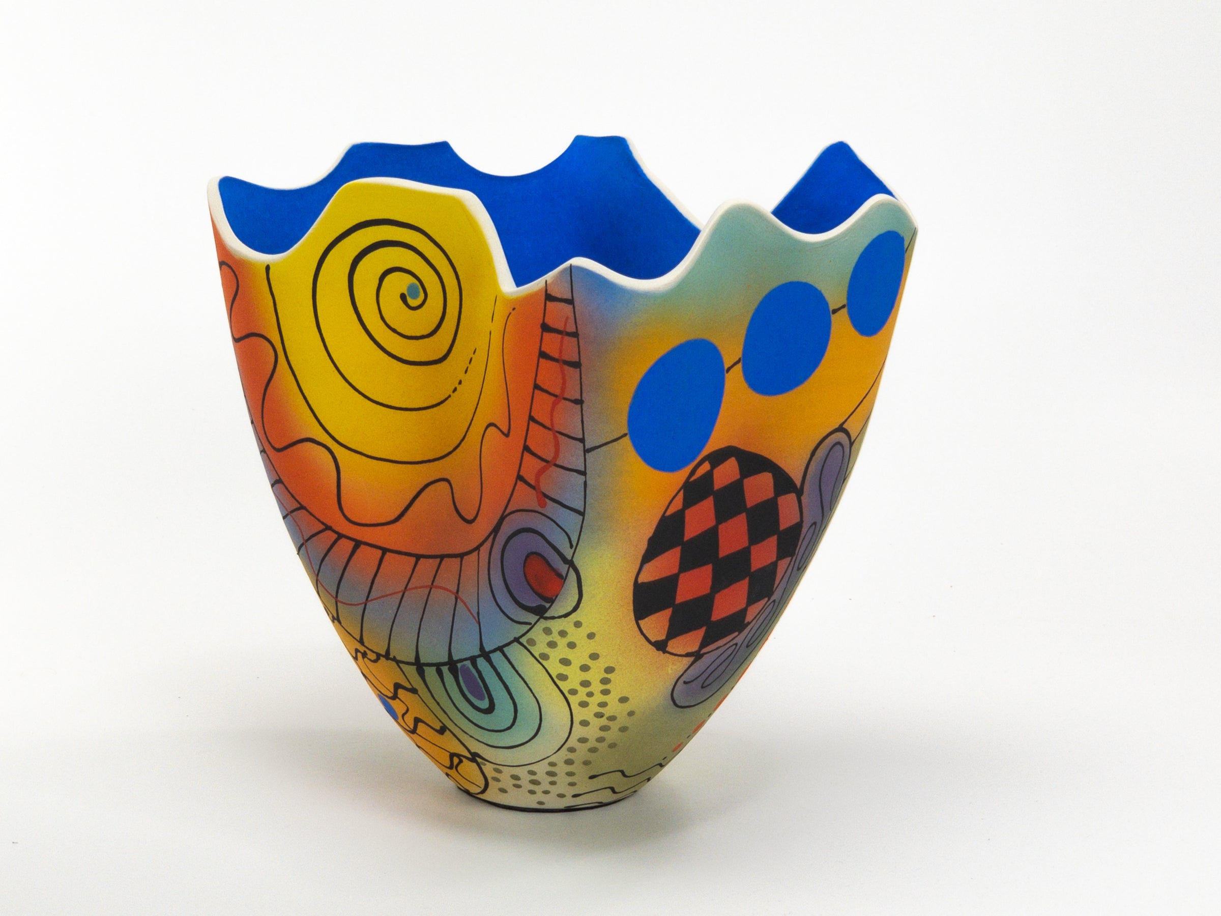 20000 Leagues II — JeanElton TallVase in Multi-Color/Blue, front view