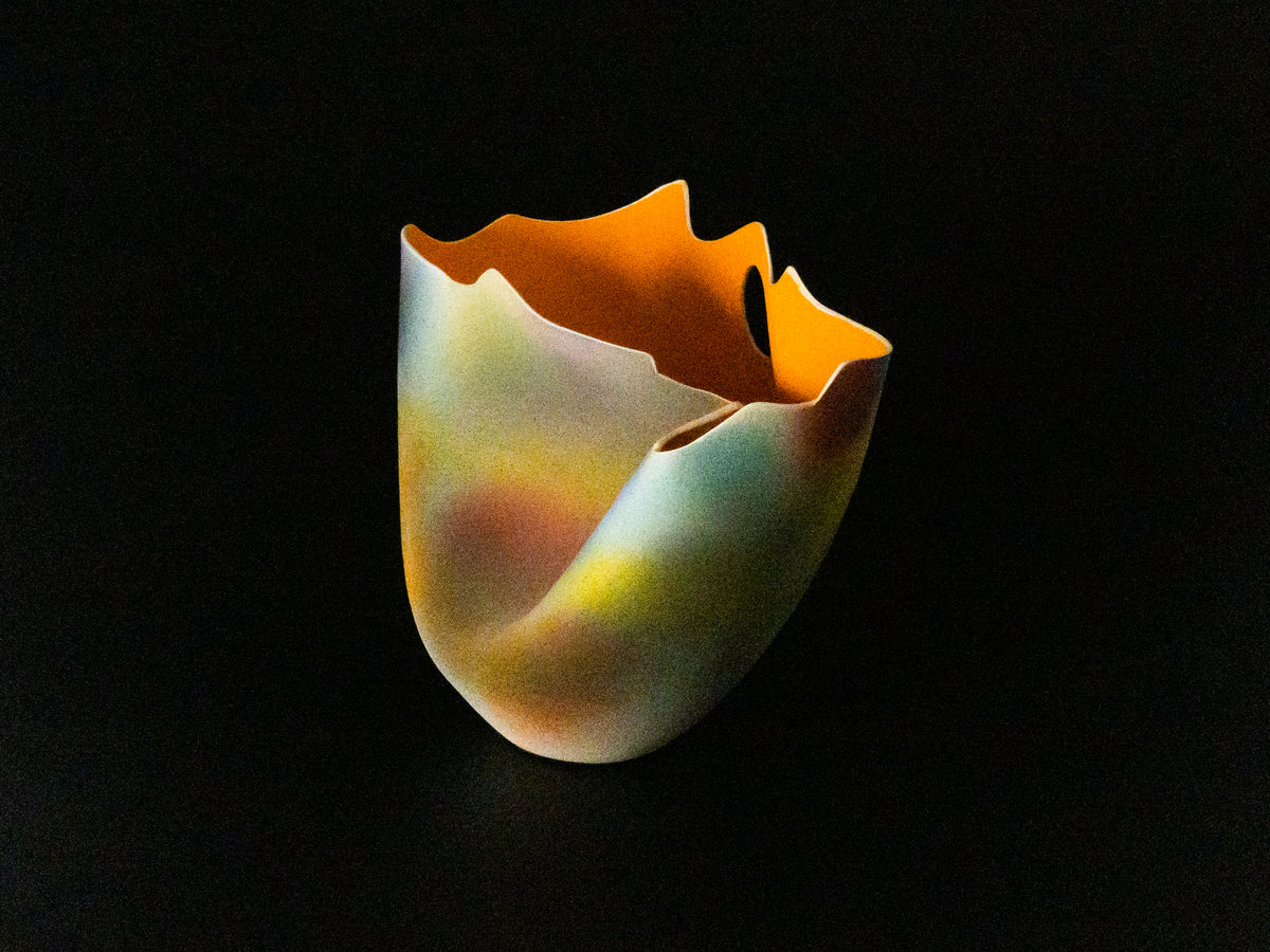 Hazy Sunset — JeanElton TallVase in Multi-Color/Orange, three-quarter view
