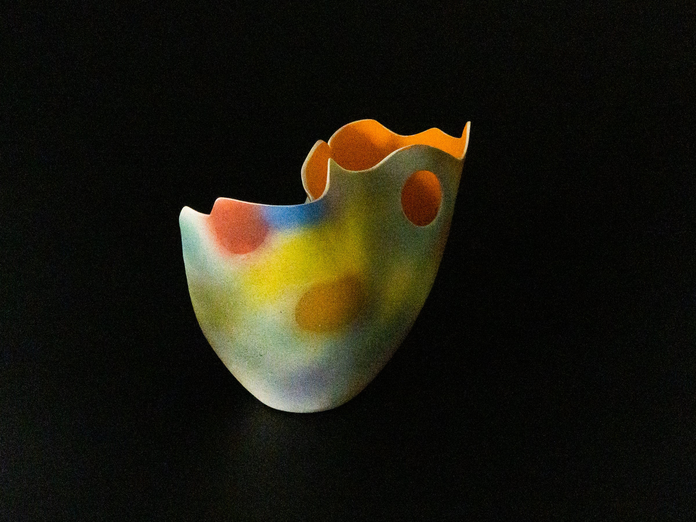 Hazy Sunset — JeanElton TallVase in Multi-Color/Orange, side view