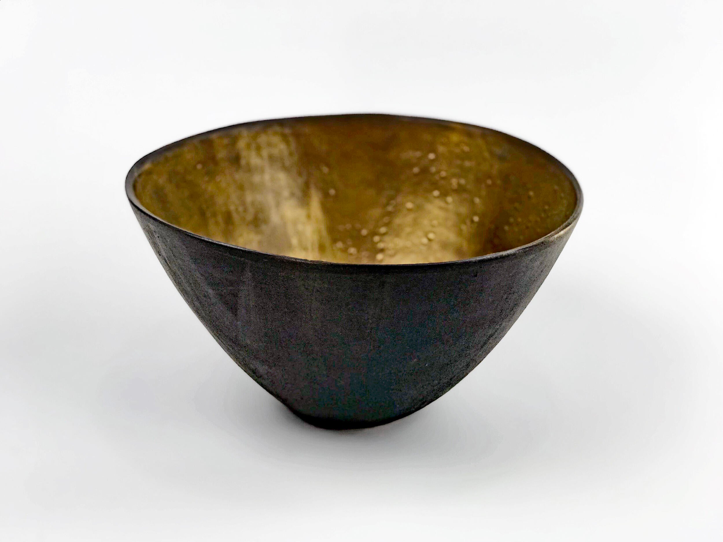 Well of Gold II — JeanElton TallVase in Gold & Metallic, front view