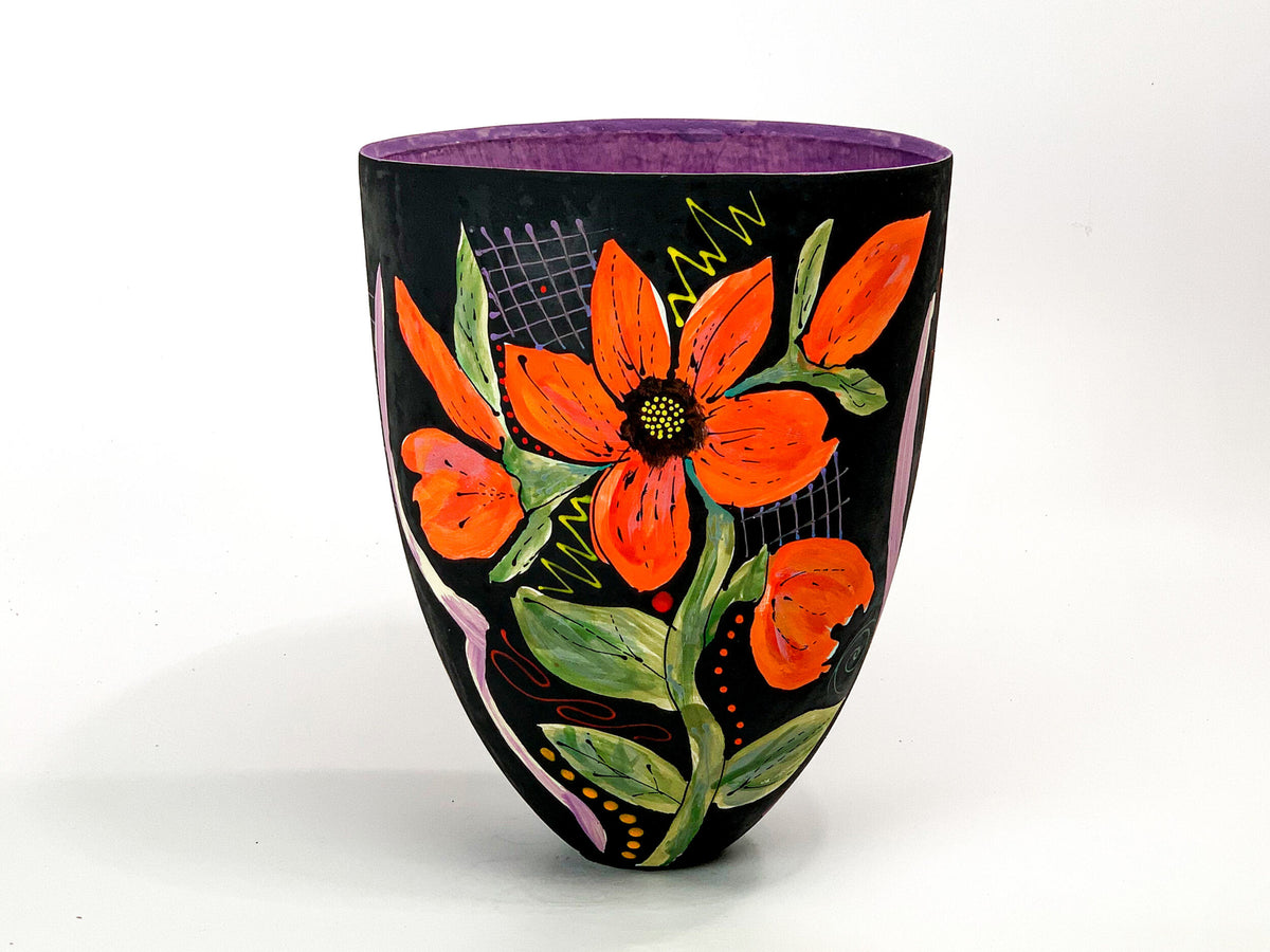 Midnight Blooms II — JeanElton TallVase in Multi-Color/Purple, front view