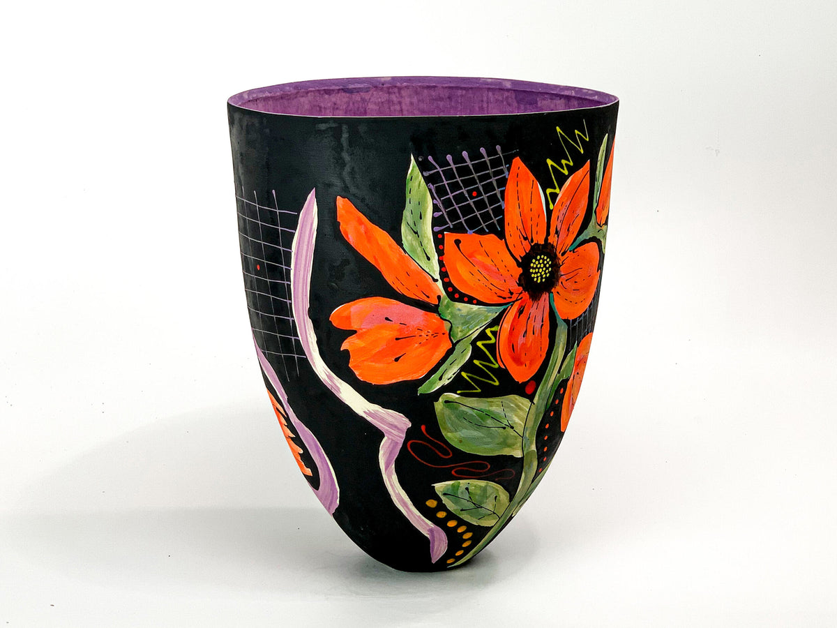 Midnight Blooms II — JeanElton TallVase in Multi-Color/Purple, side view
