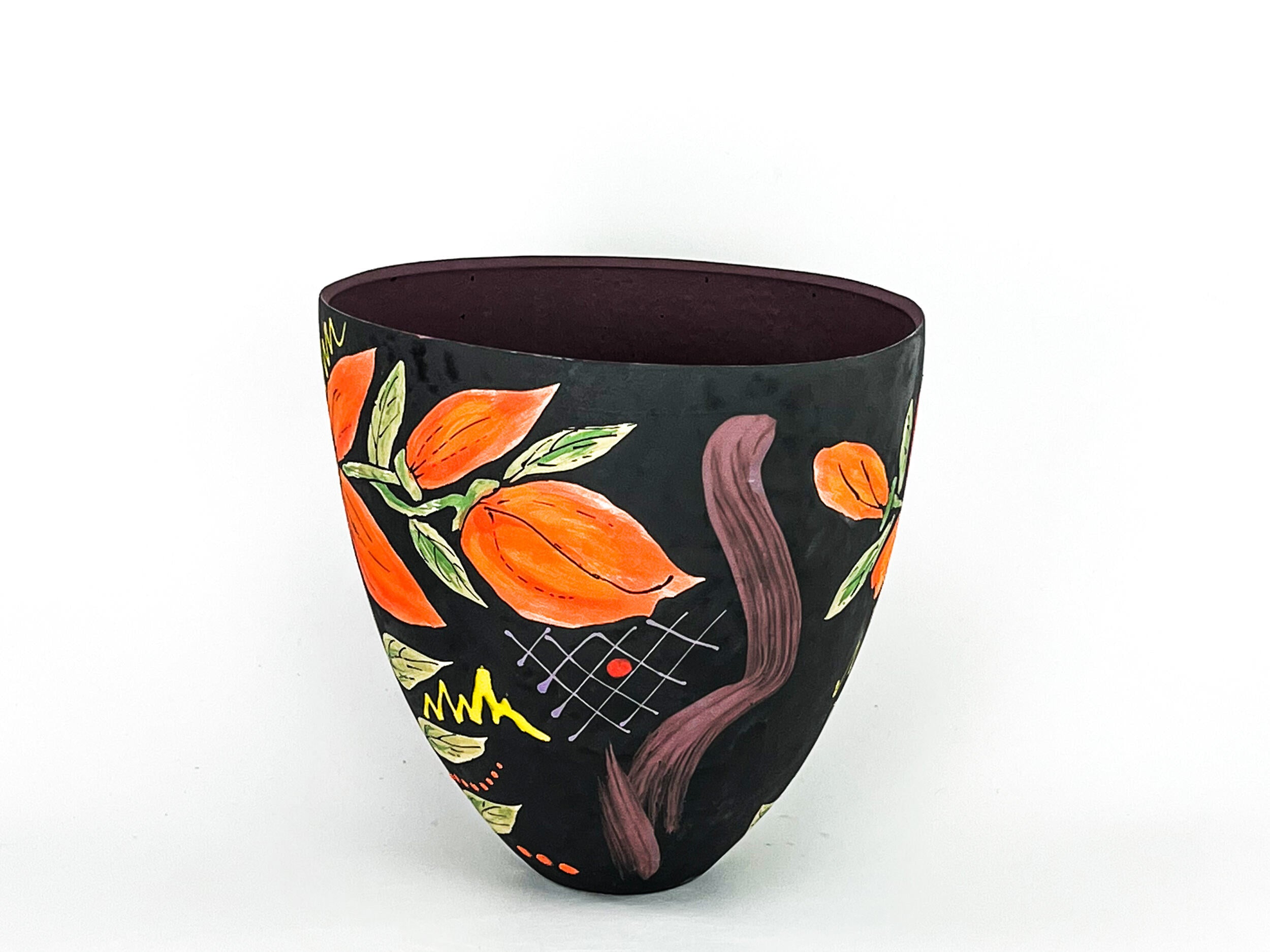 Midnight Blooms III — JeanElton TallVase in Multi-Color/Purple, side view