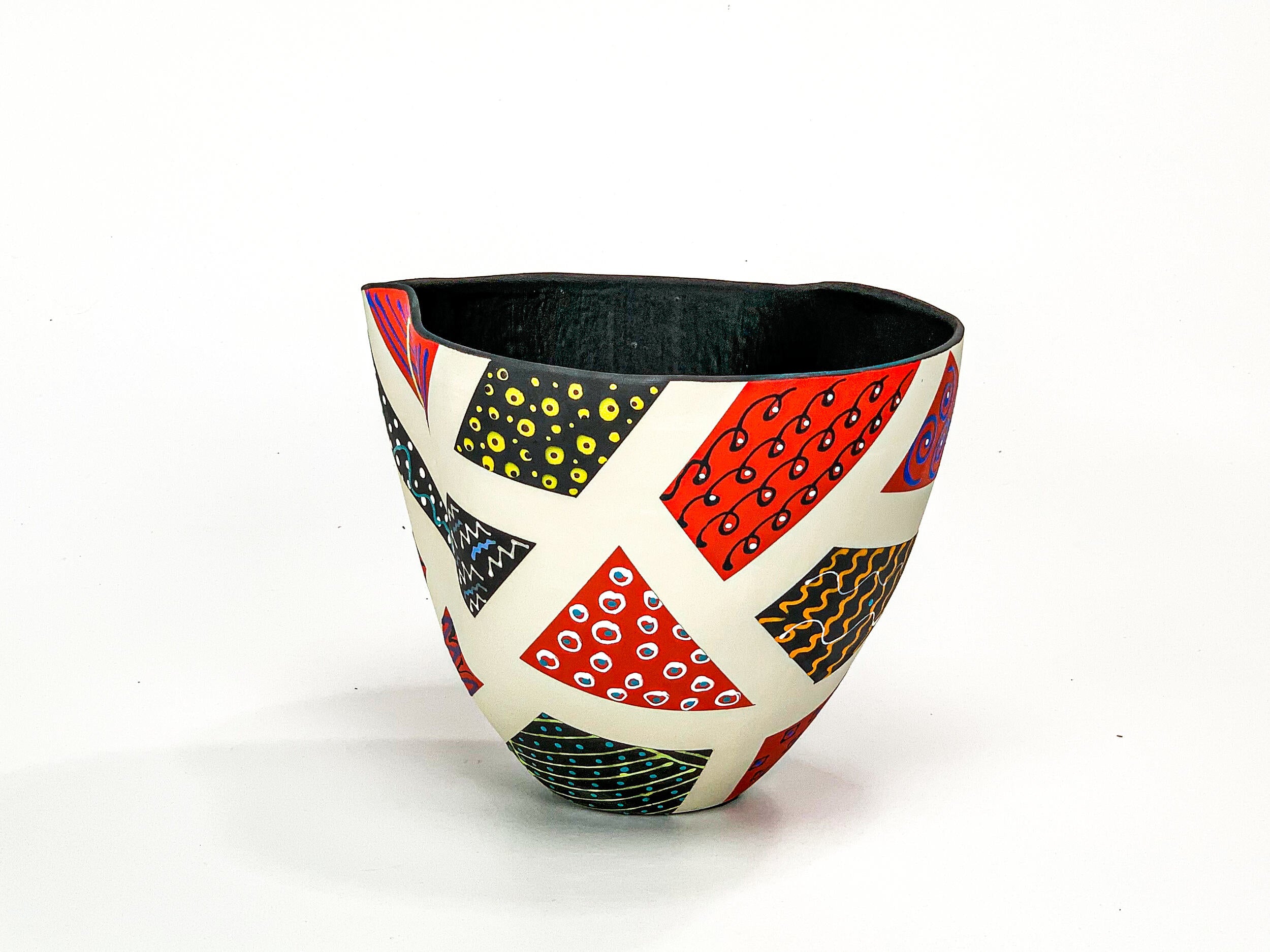 Patchwork in Red & Black III