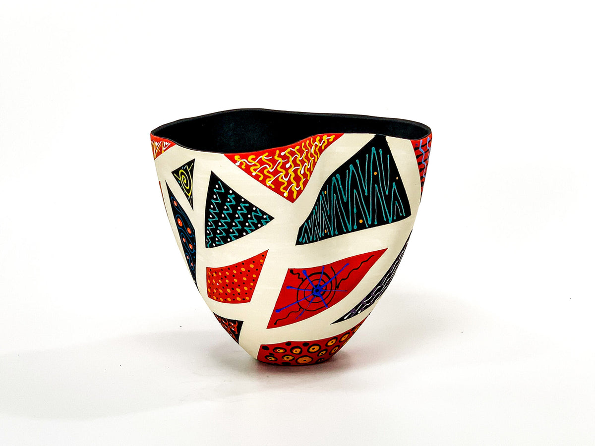 Patchwork in Red & Black V