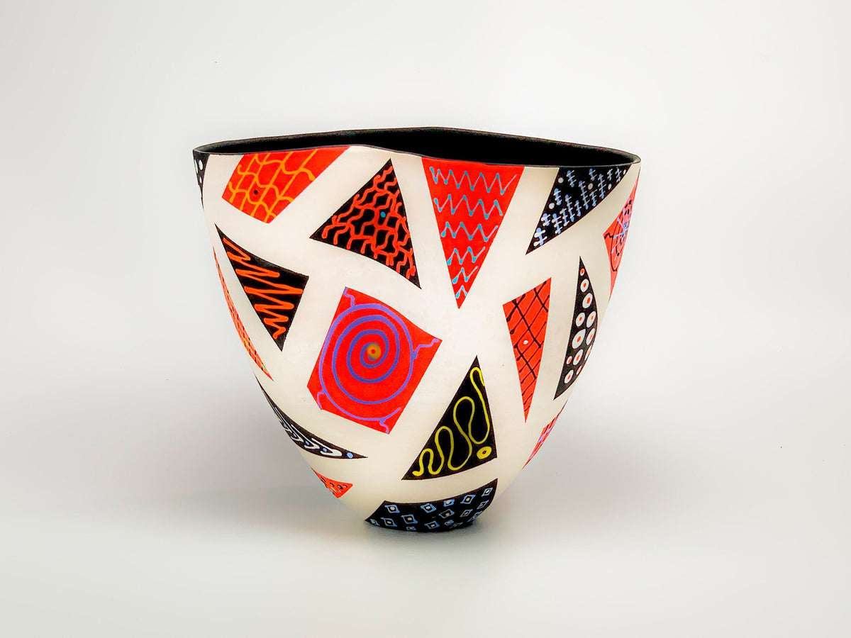Patchwork in Red & Black VII