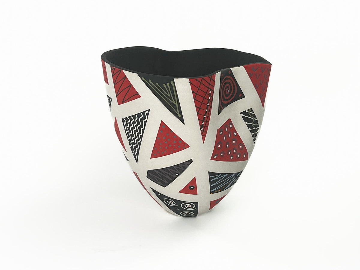 Patchwork in Red & Black X