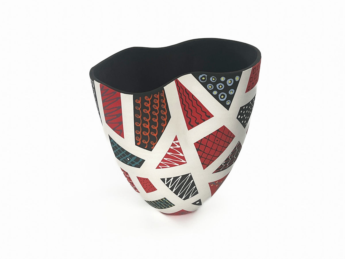 Patchwork in Red & Black X