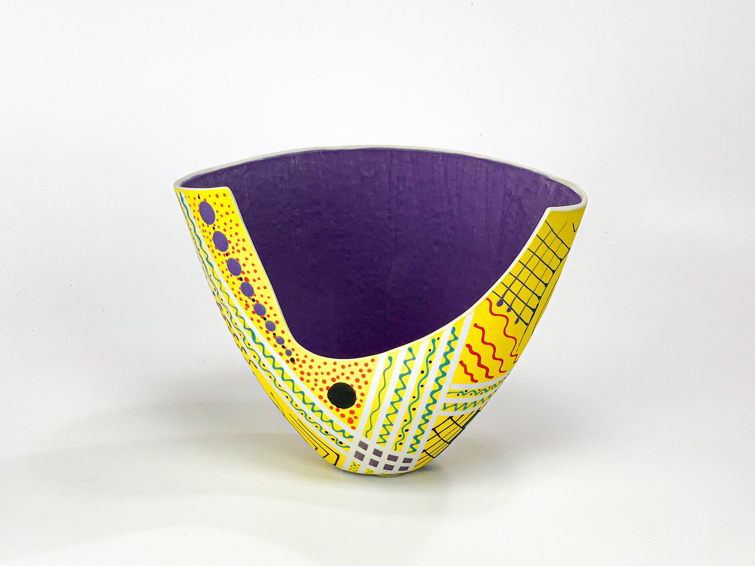 Sunstripe Sonata — JeanElton TallVase in Multi-Color/Purple, front view