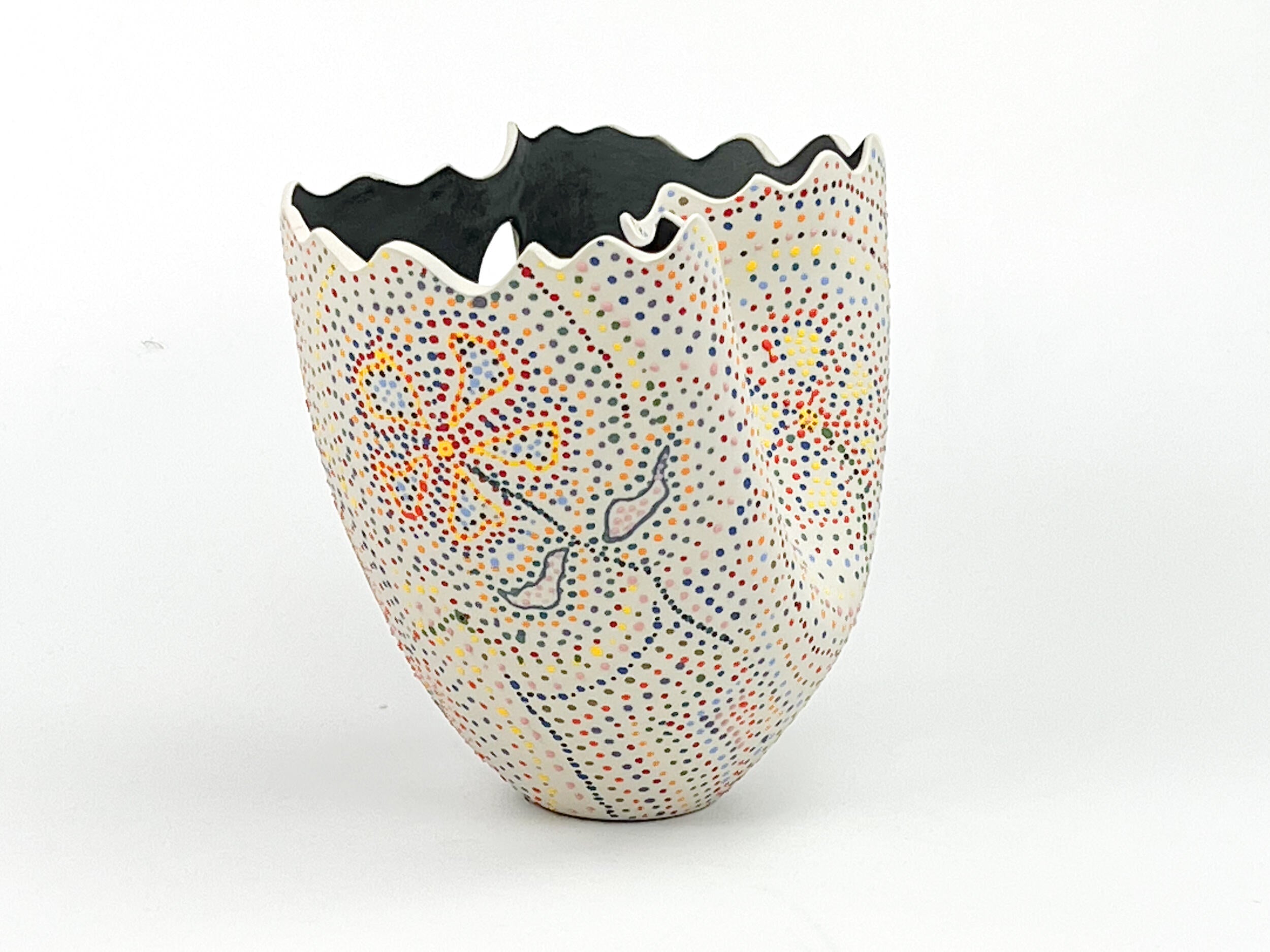 Buds by the Billions — JeanElton TallVase in Multi-Color/Black, side view