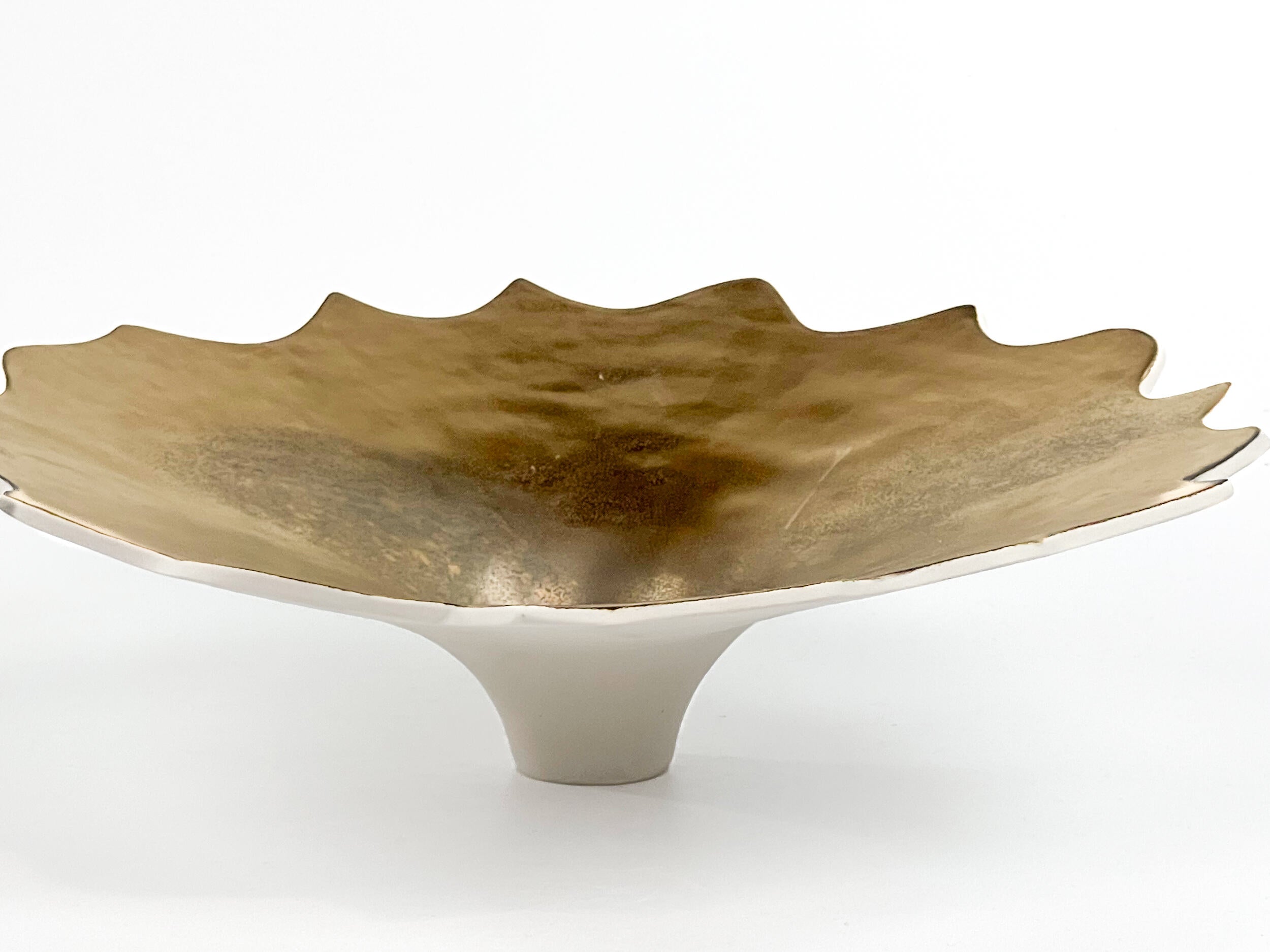 Golden Lotus X — JeanElton UnfurlingPedestal in Metallic & Cream, front view