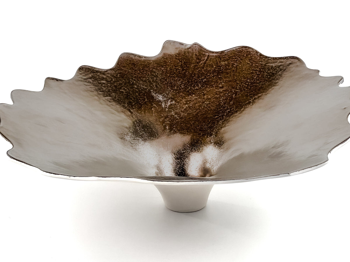 Golden Lotus V — JeanElton UnfurlingPedestal in Metallic & Cream, front view