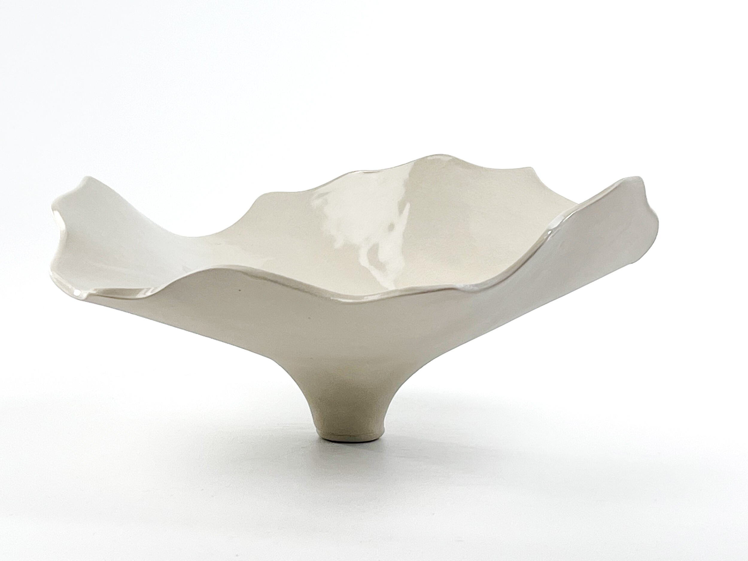 Moon Lily — JeanElton UnfurlingPedestal in Metallic & Cream, front view