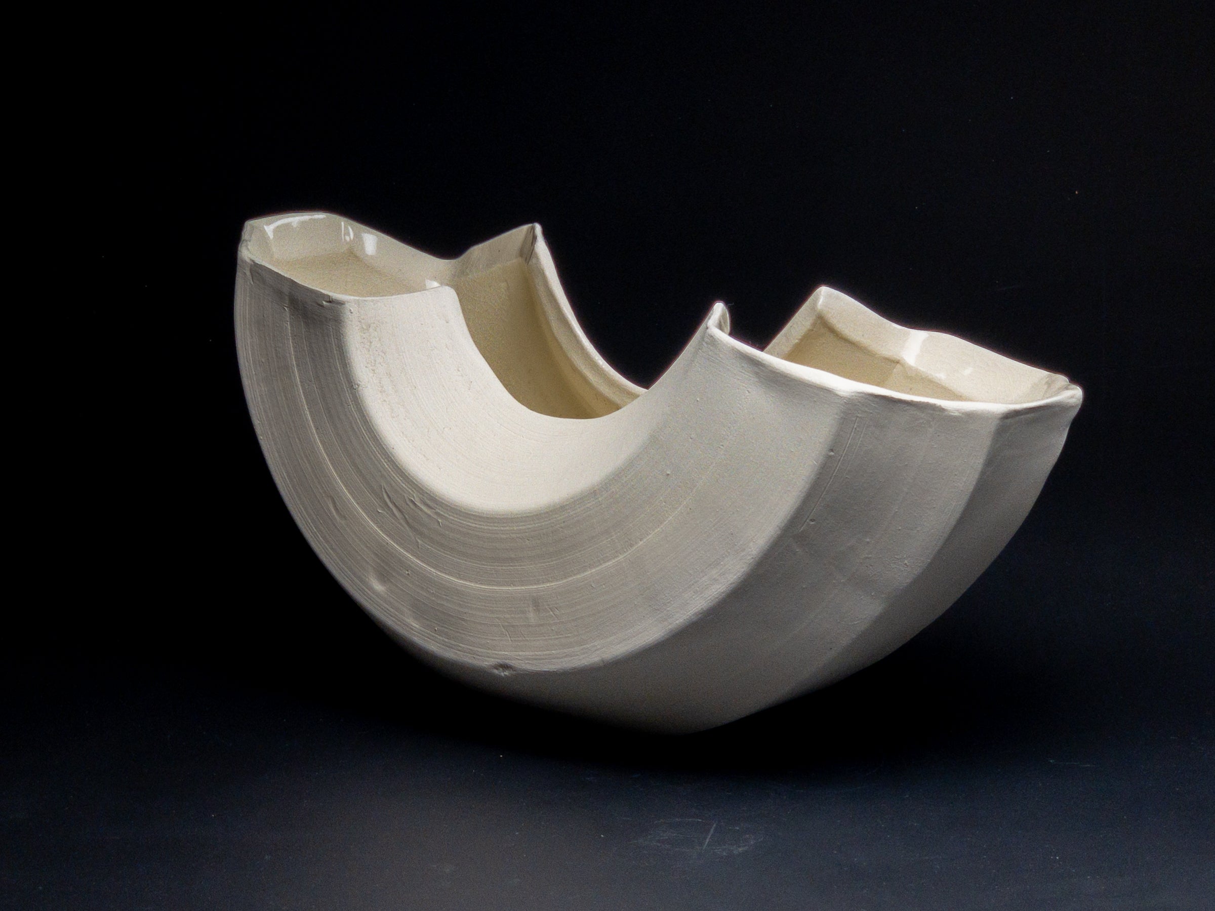 Creamy Arc — JeanElton ArcVessel in Neutral & Earth, front view