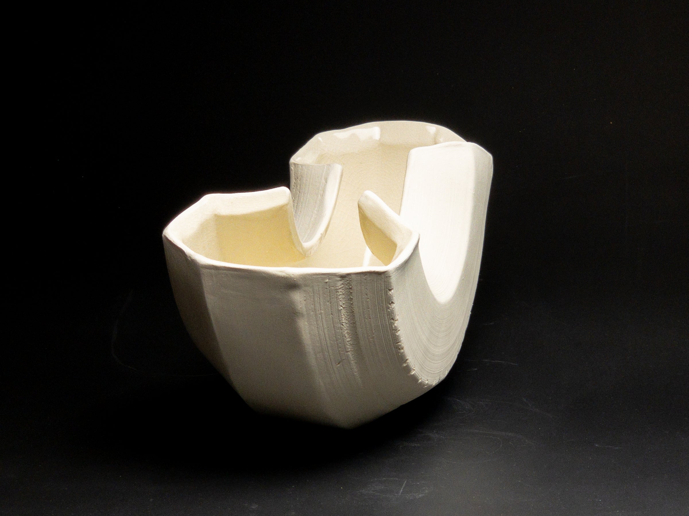 Creamy Arc — JeanElton ArcVessel in Neutral & Earth, side view