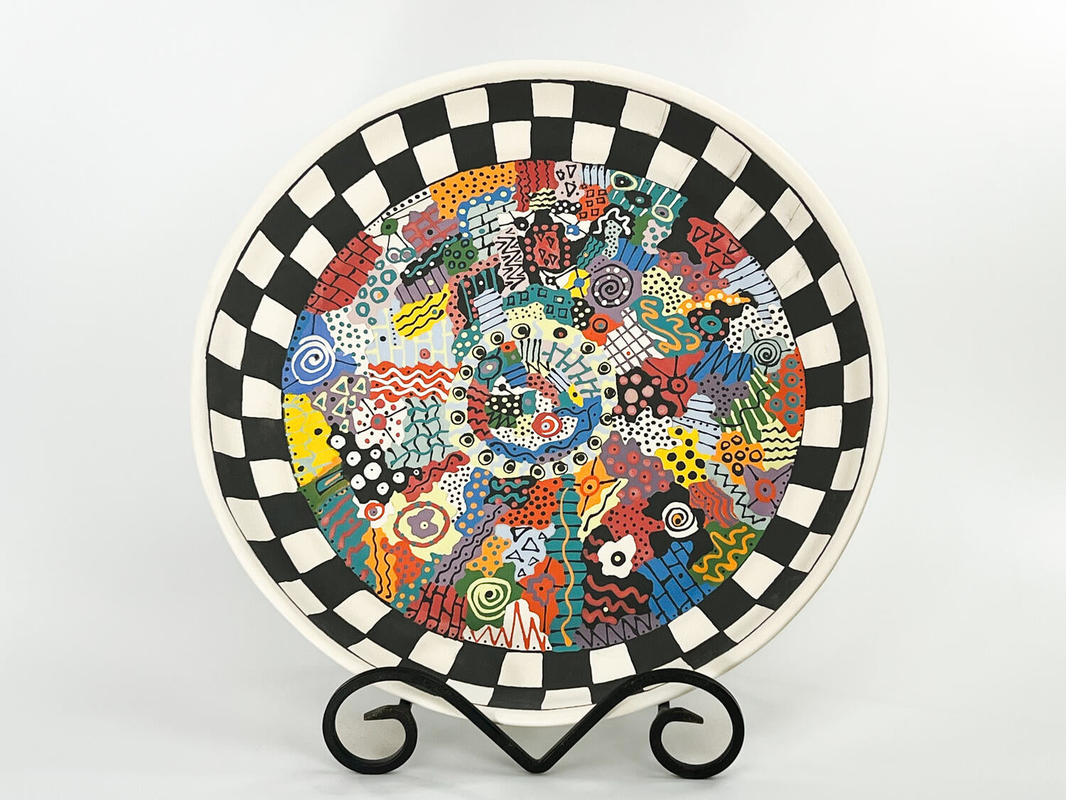 Electric Parade — JeanElton BowlPlatter in Multi-Color, three-quarter view