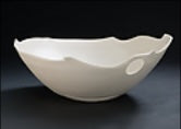 Snowy Mountain — JeanElton EllipticalBowl in Neutral & Earth, front view