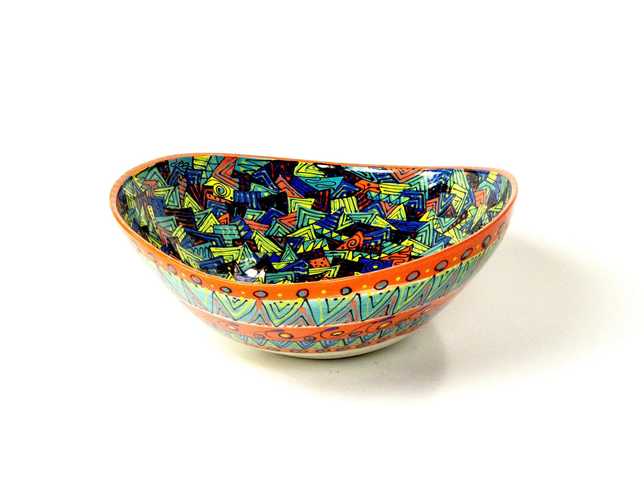 Jarabe Tapatío II — JeanElton EllipticalBowl in Multi-Color, side view