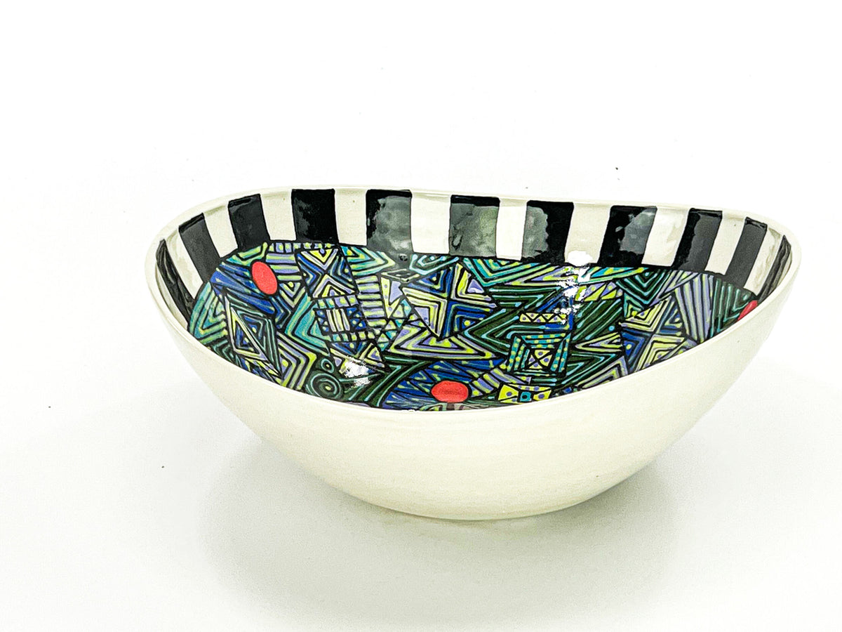 Buoys — JeanElton EllipticalBowl in Multi-Color/Cream, three-quarter view
