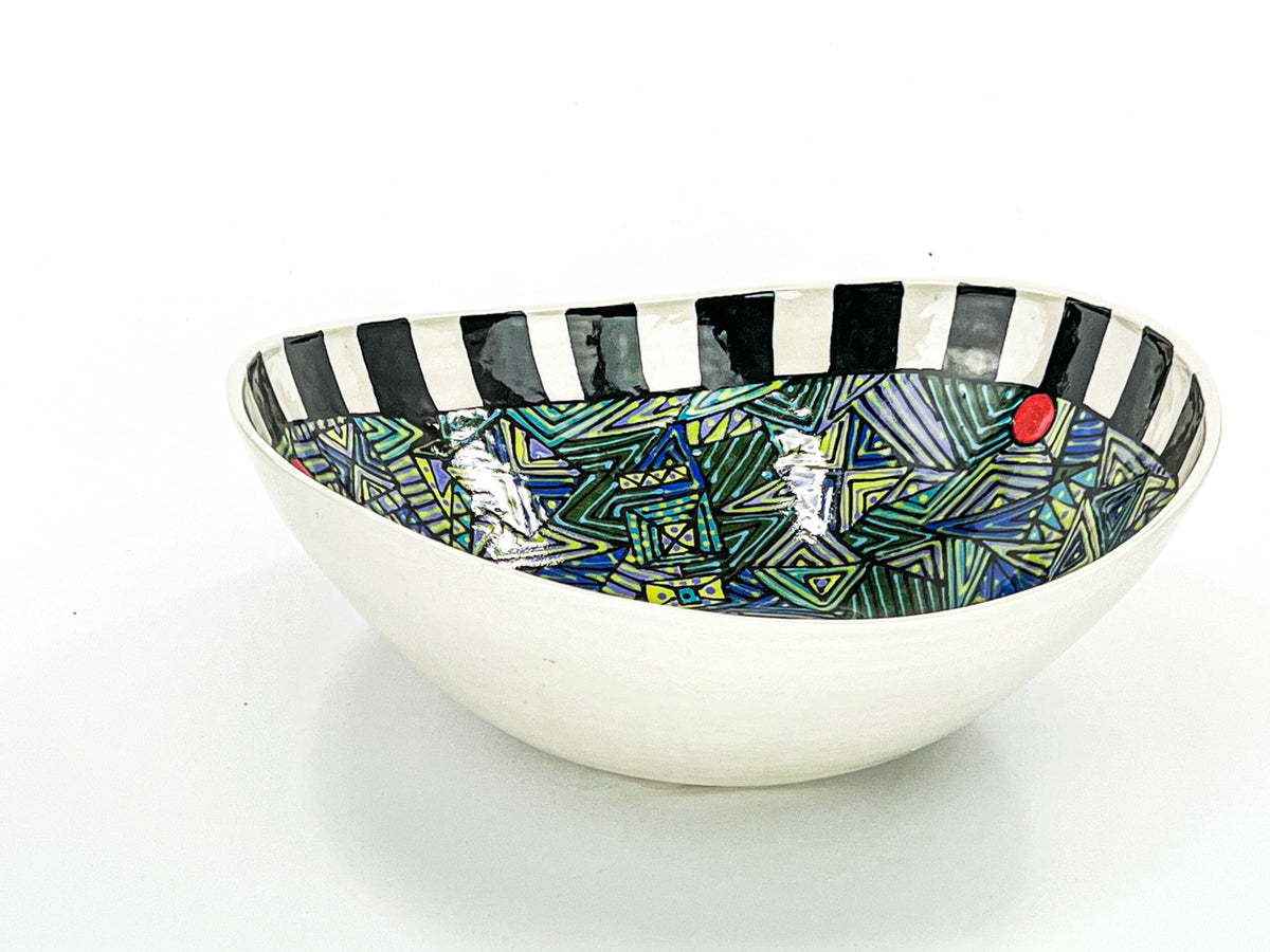 Buoys — JeanElton EllipticalBowl in Multi-Color/Cream, side view