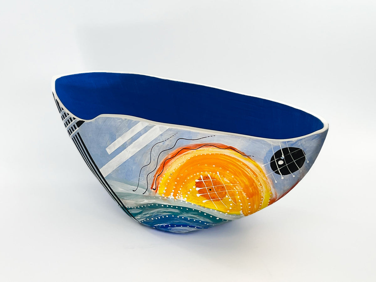 Equinox Tides — JeanElton EllipticalVessel in Multi-Color/Blue, three-quarter view