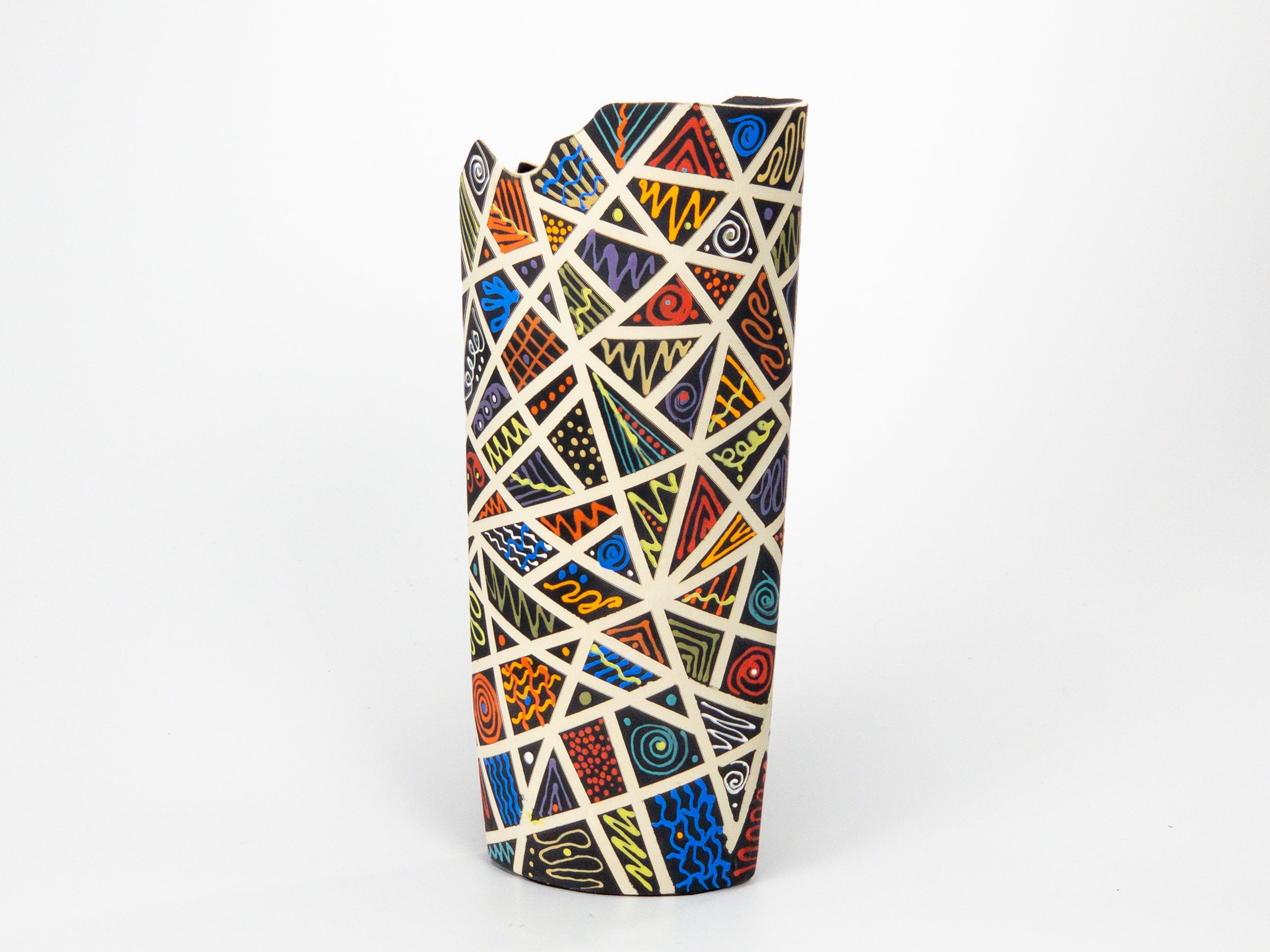Prismatic Mesh — JeanElton OvalVase in Multi-Color, front view