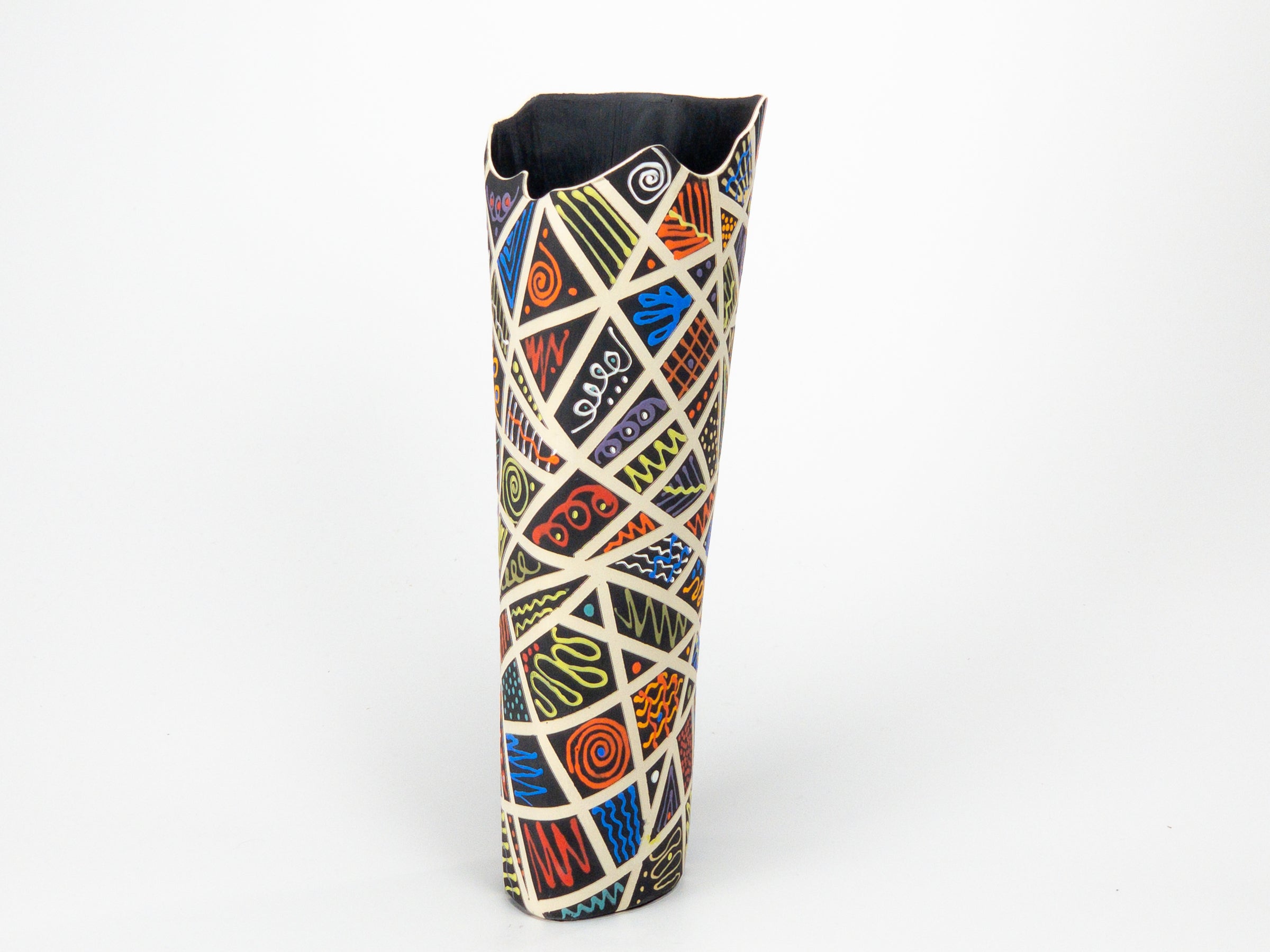 Prismatic Mesh — JeanElton OvalVase in Multi-Color, side view