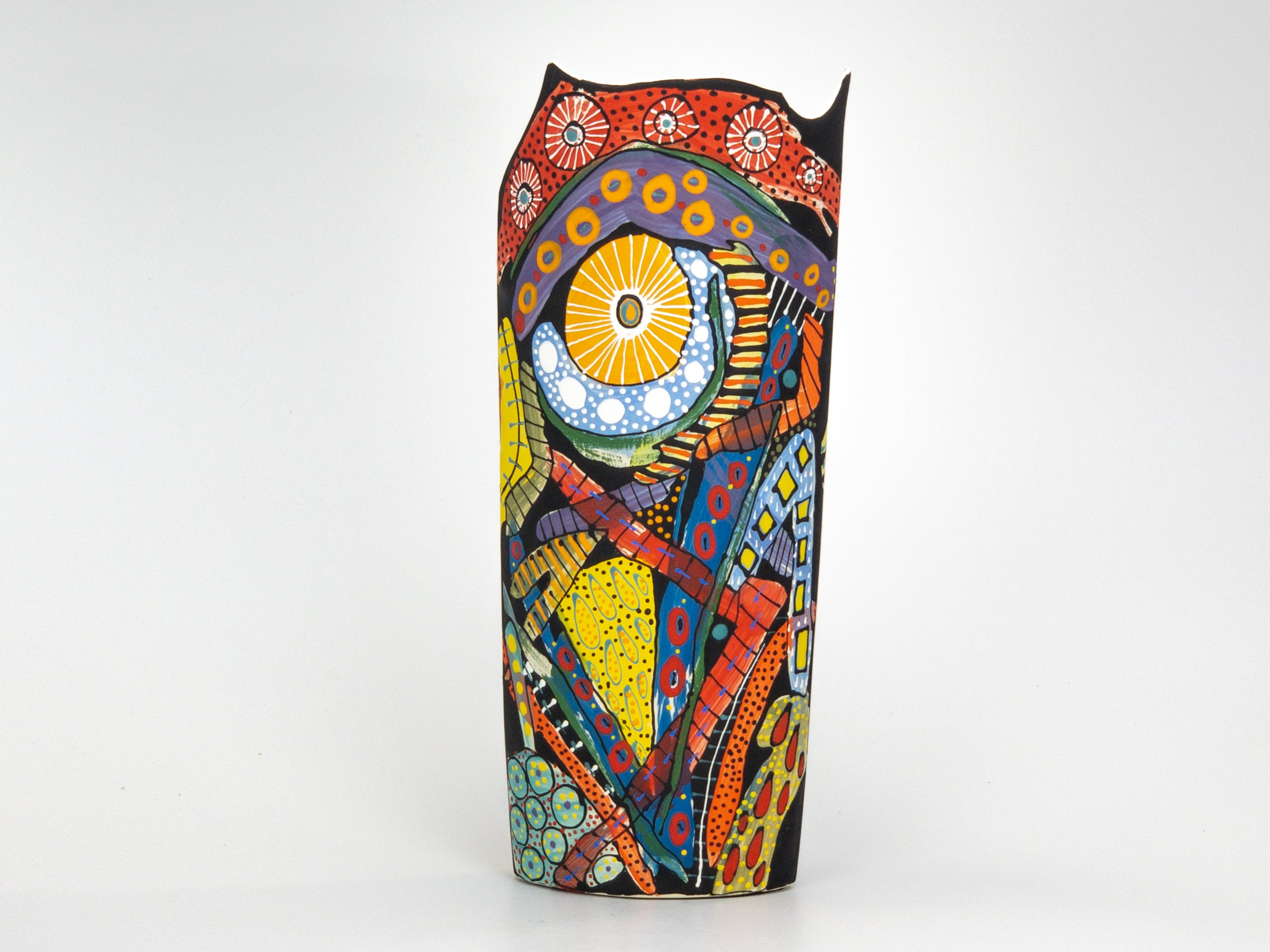 SkySkein — JeanElton OvalVase in Multi-Color/Blue, front view