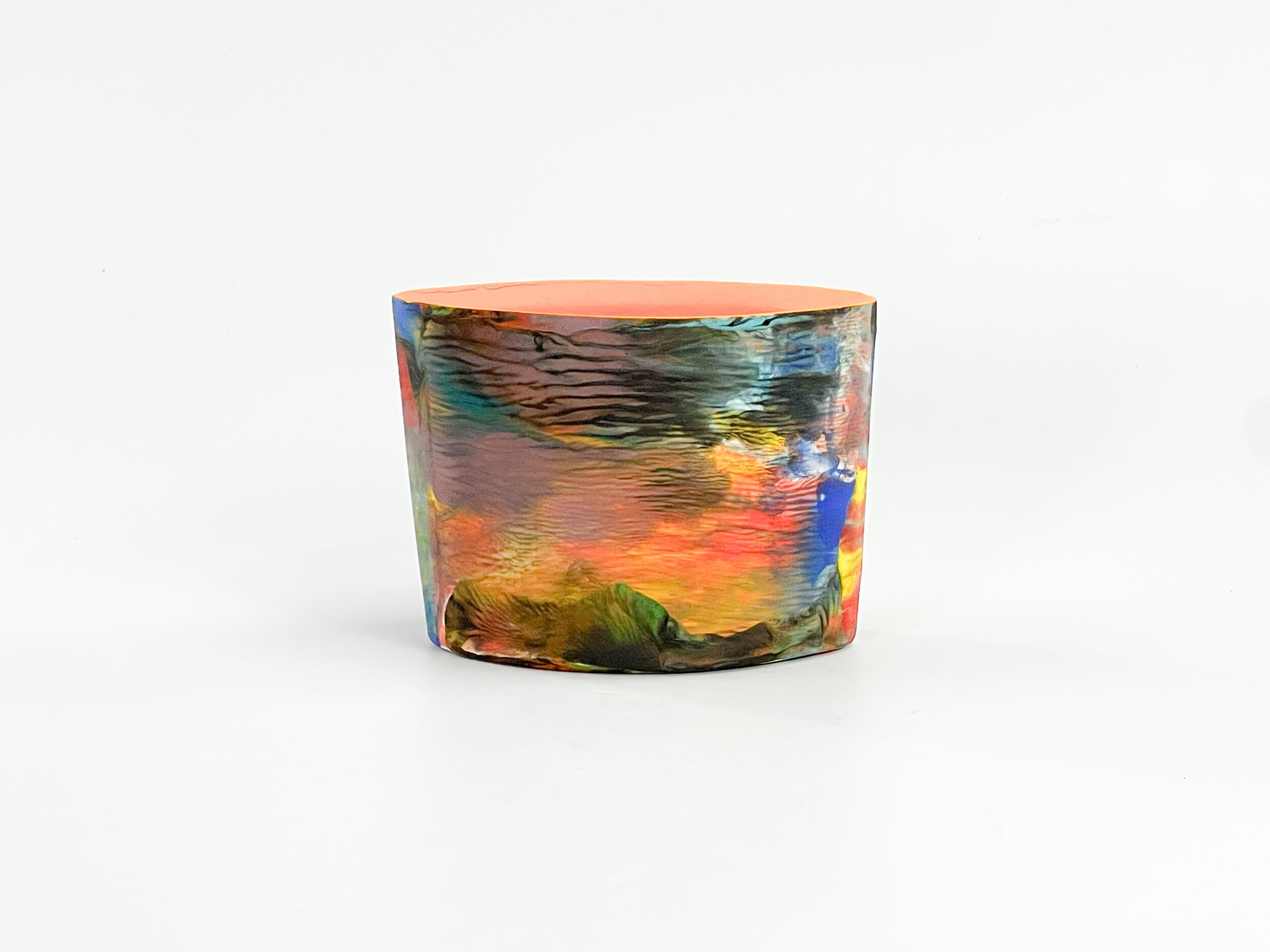 Sunset Study — JeanElton OvalVase in Multi-Color/Orange, front view