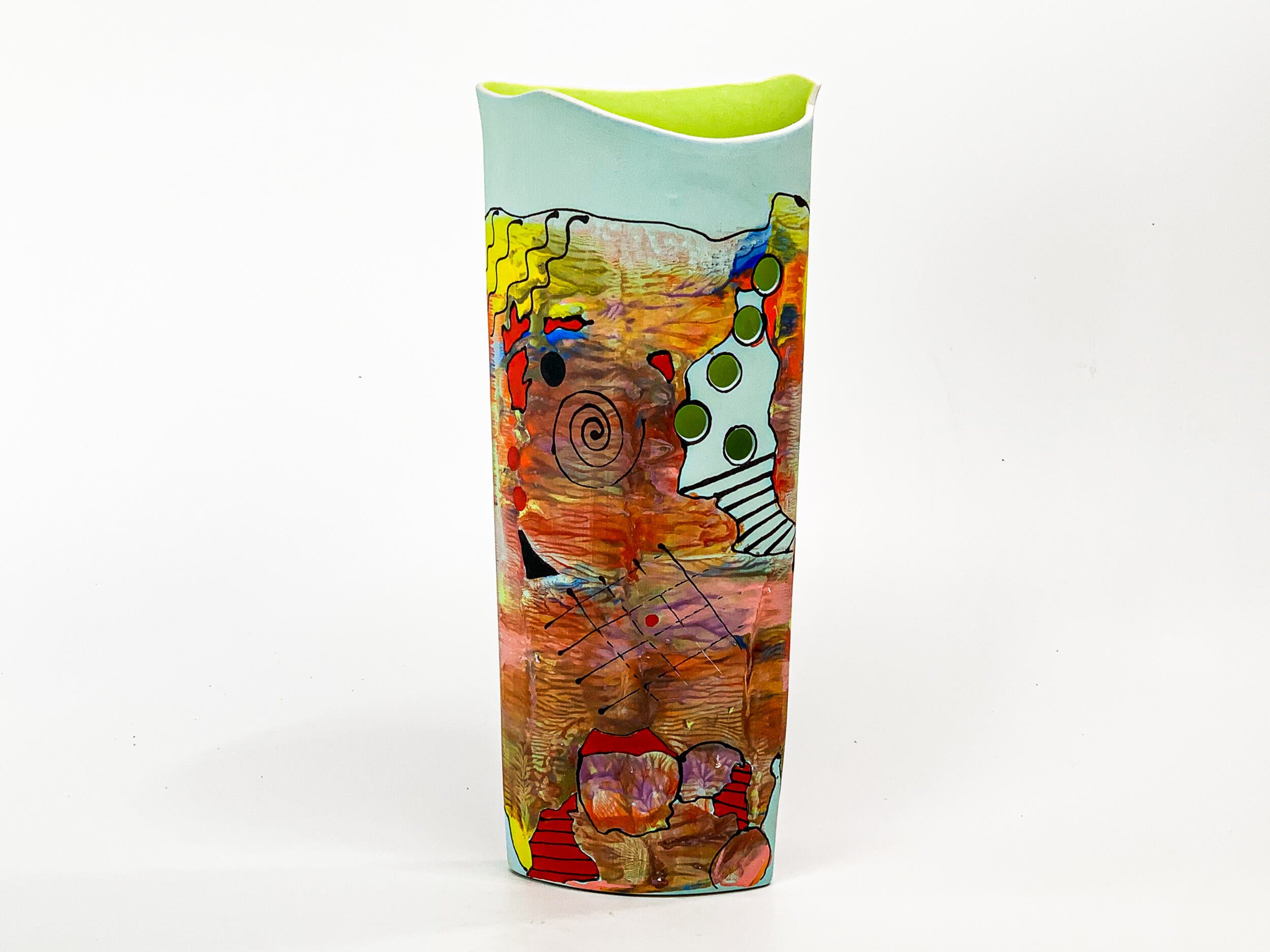 Soft Voltage — JeanElton OvalVase in Neutral & Earth, side view