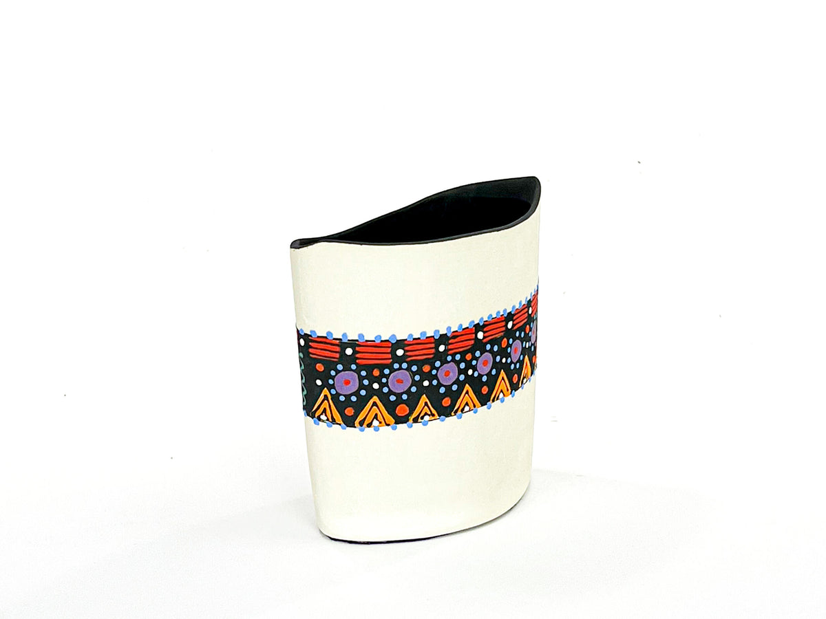Aurora Band II — JeanElton OvalVase in Multi-Color/Black, side view