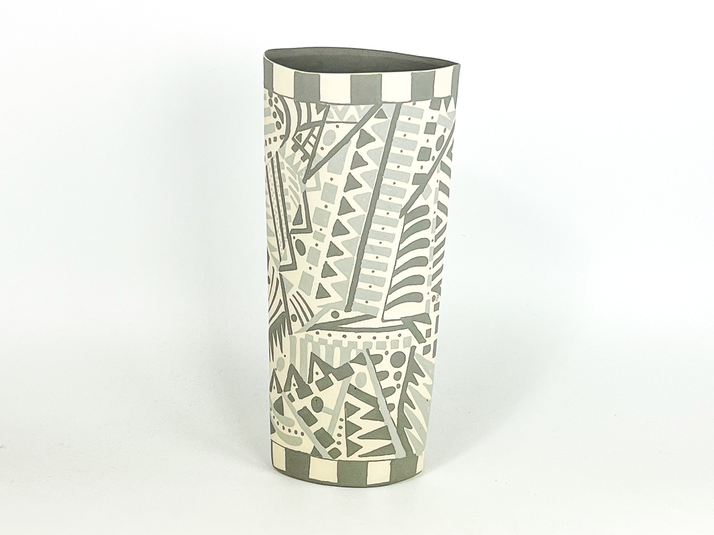 Taupe Thicket — JeanElton OvalVase in Neutral & Earth, front view