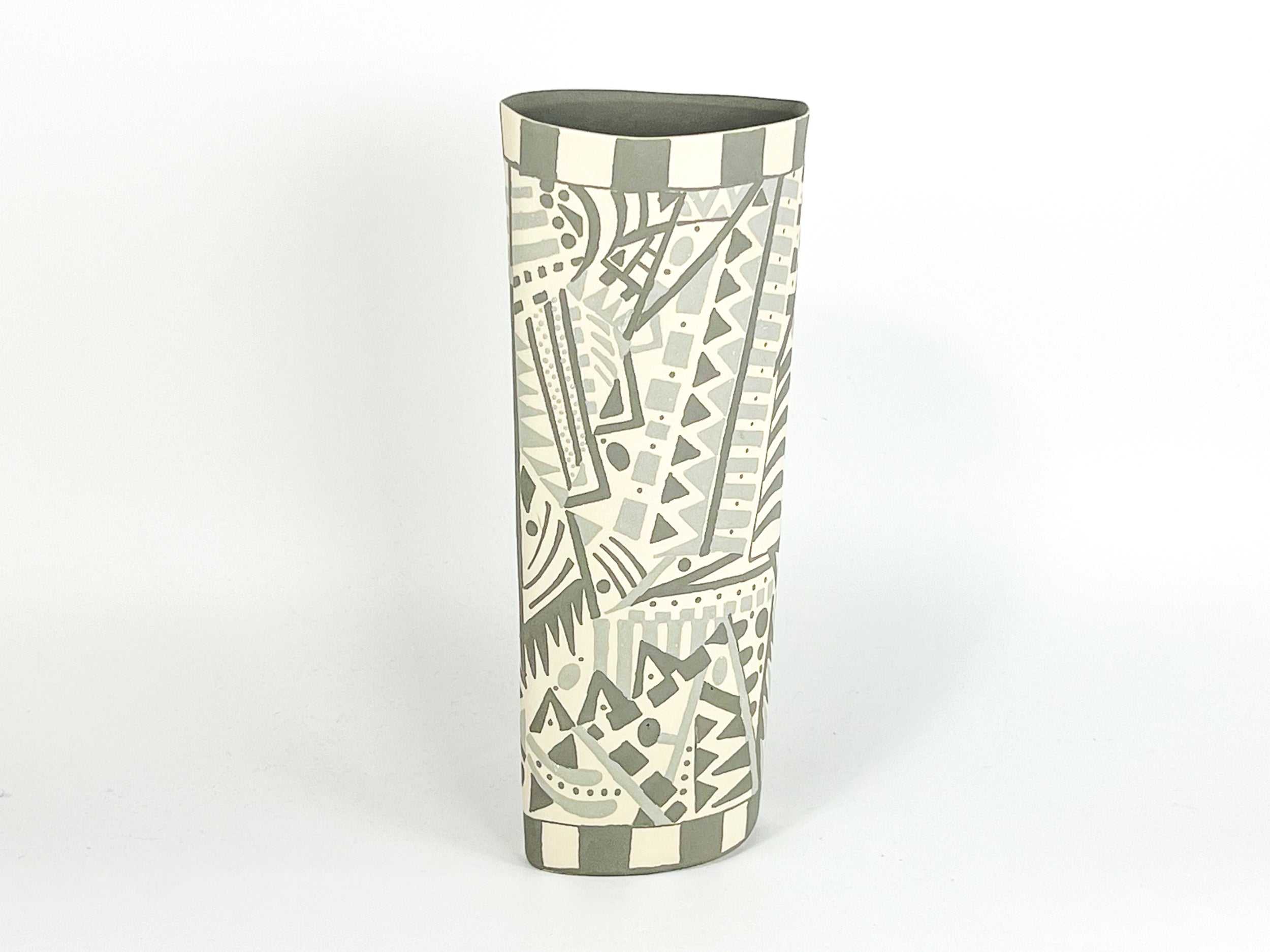 Taupe Thicket — JeanElton OvalVase in Neutral & Earth, three-quarter view