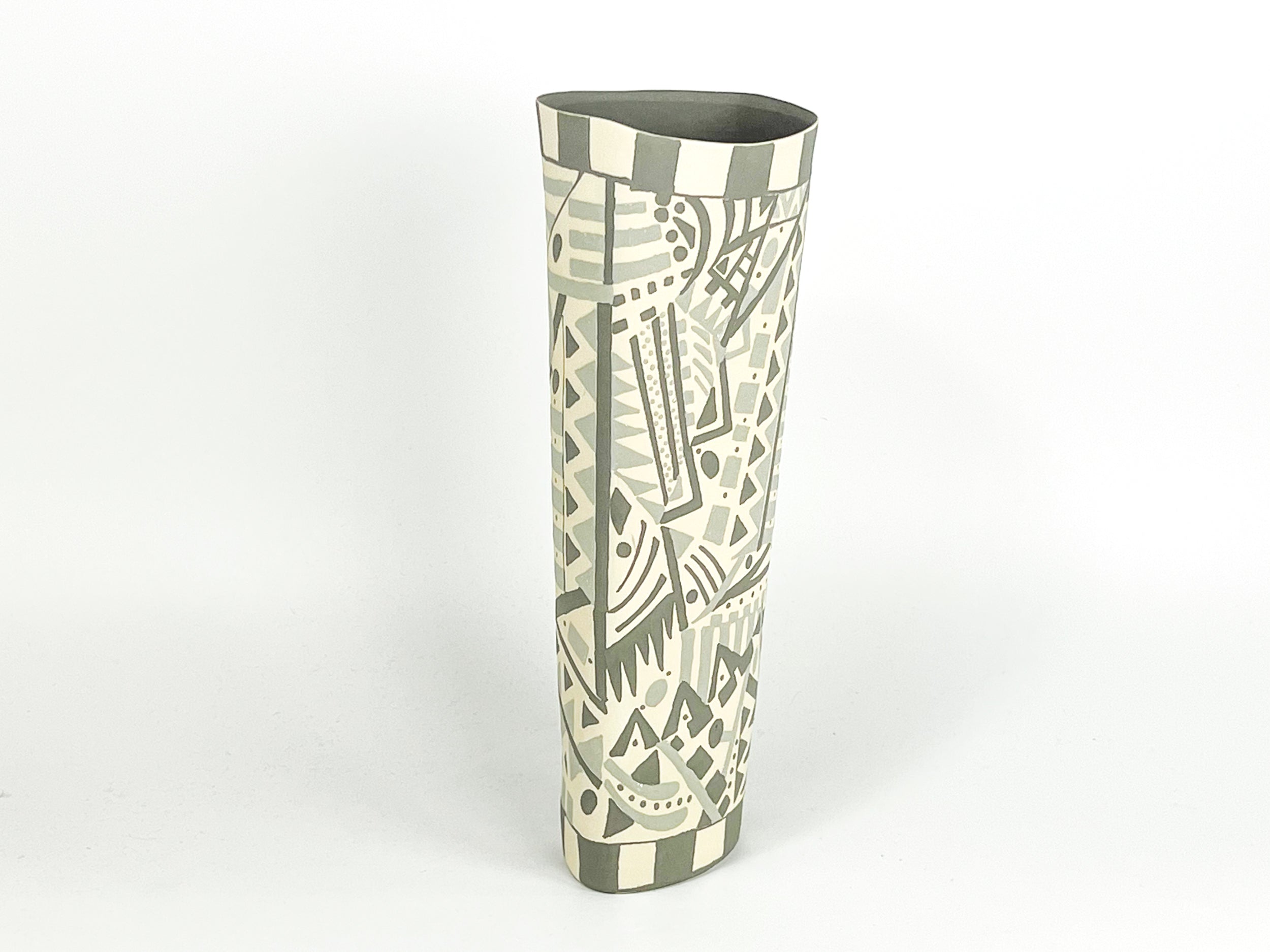Taupe Thicket — JeanElton OvalVase in Neutral & Earth, side view